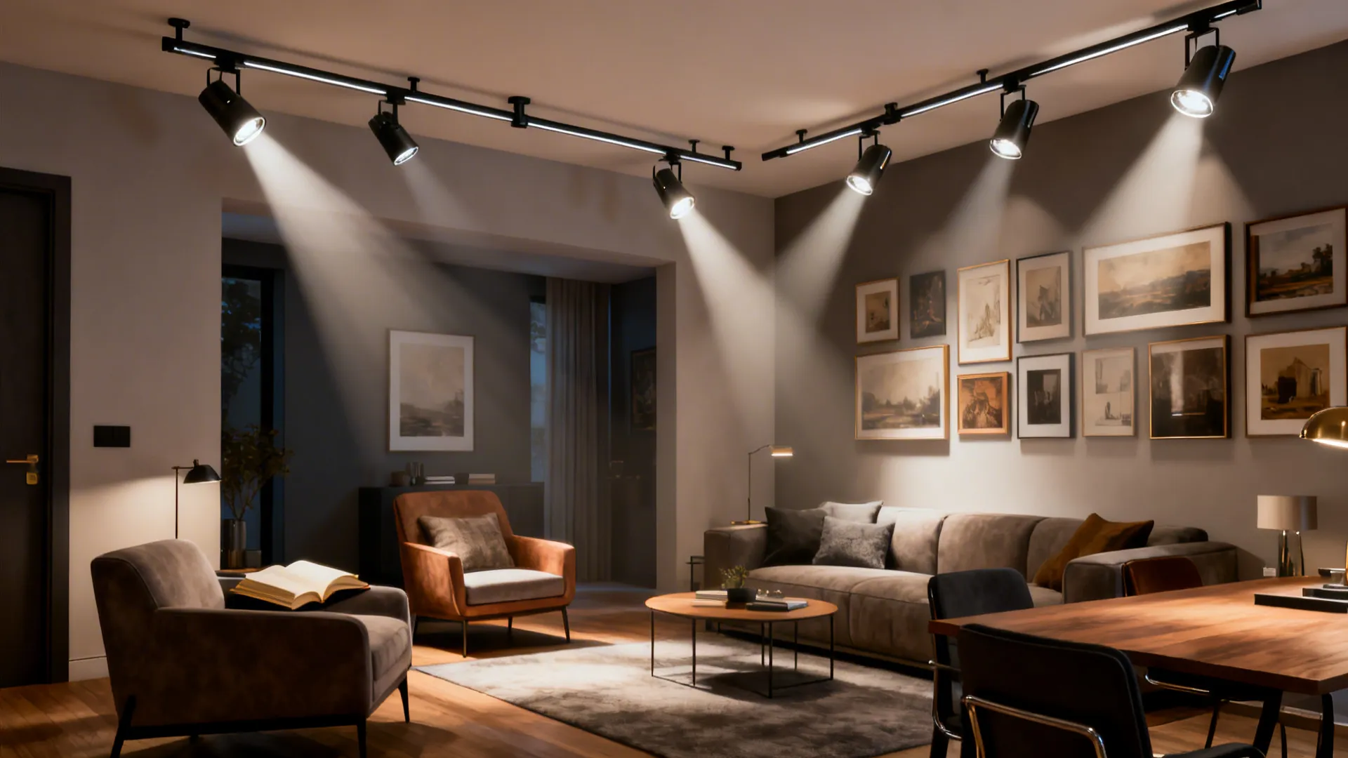 4. Track Lighting for Flexibility