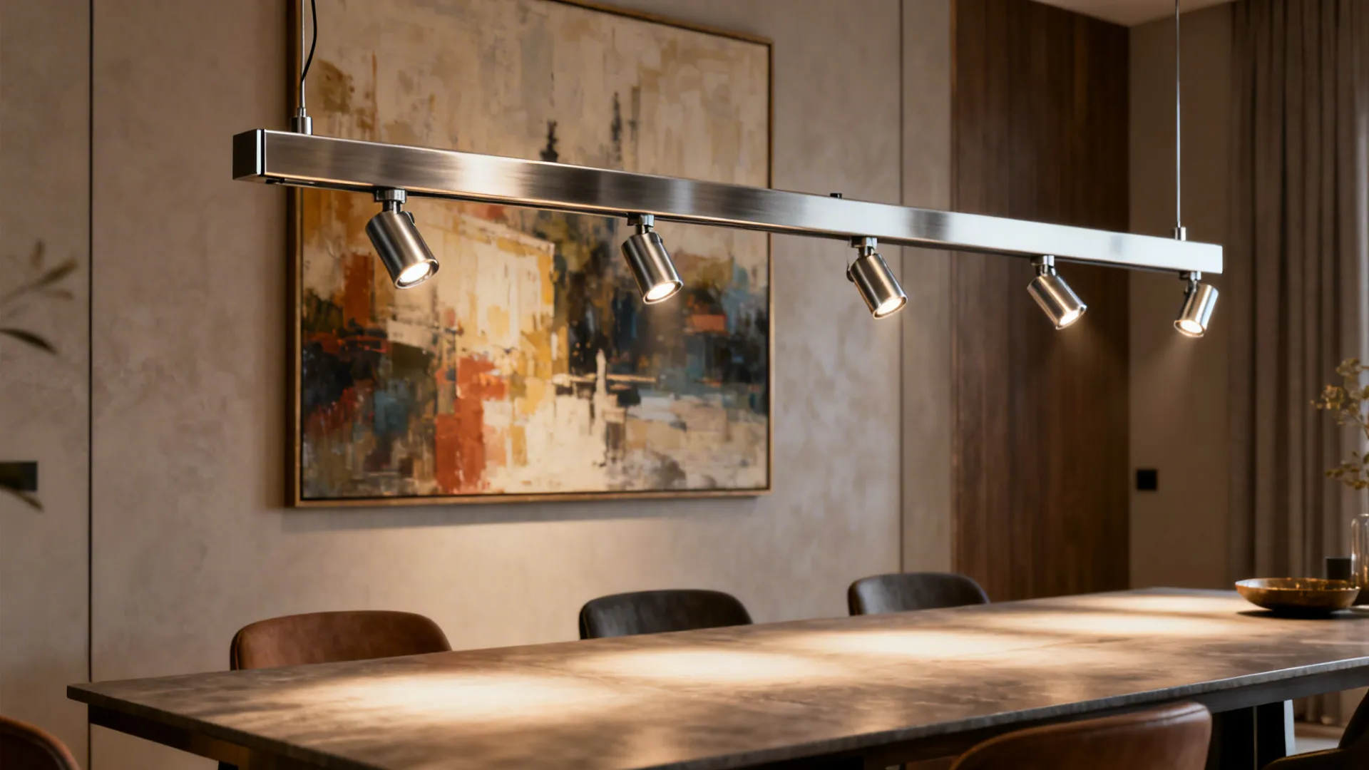 5. Track lighting with adjustable heads