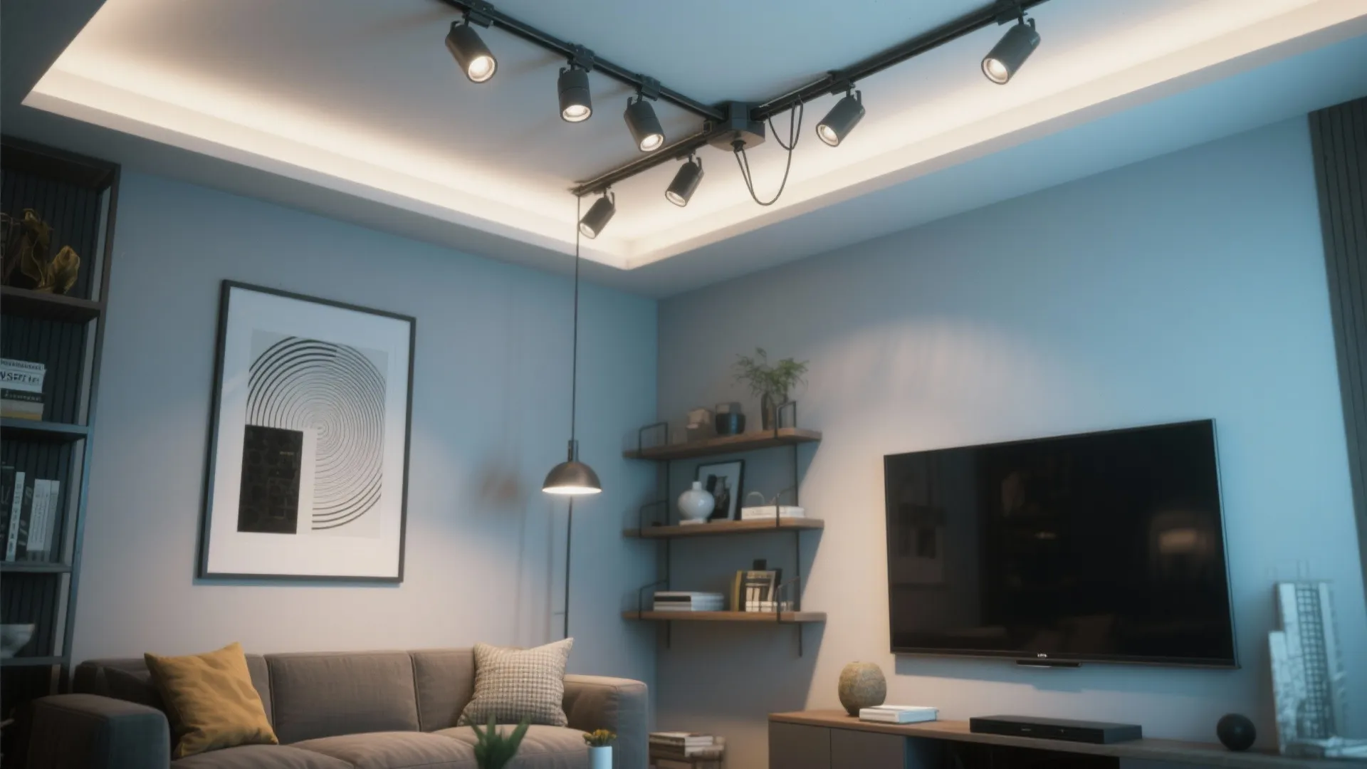 3. Adjustable Track Lighting