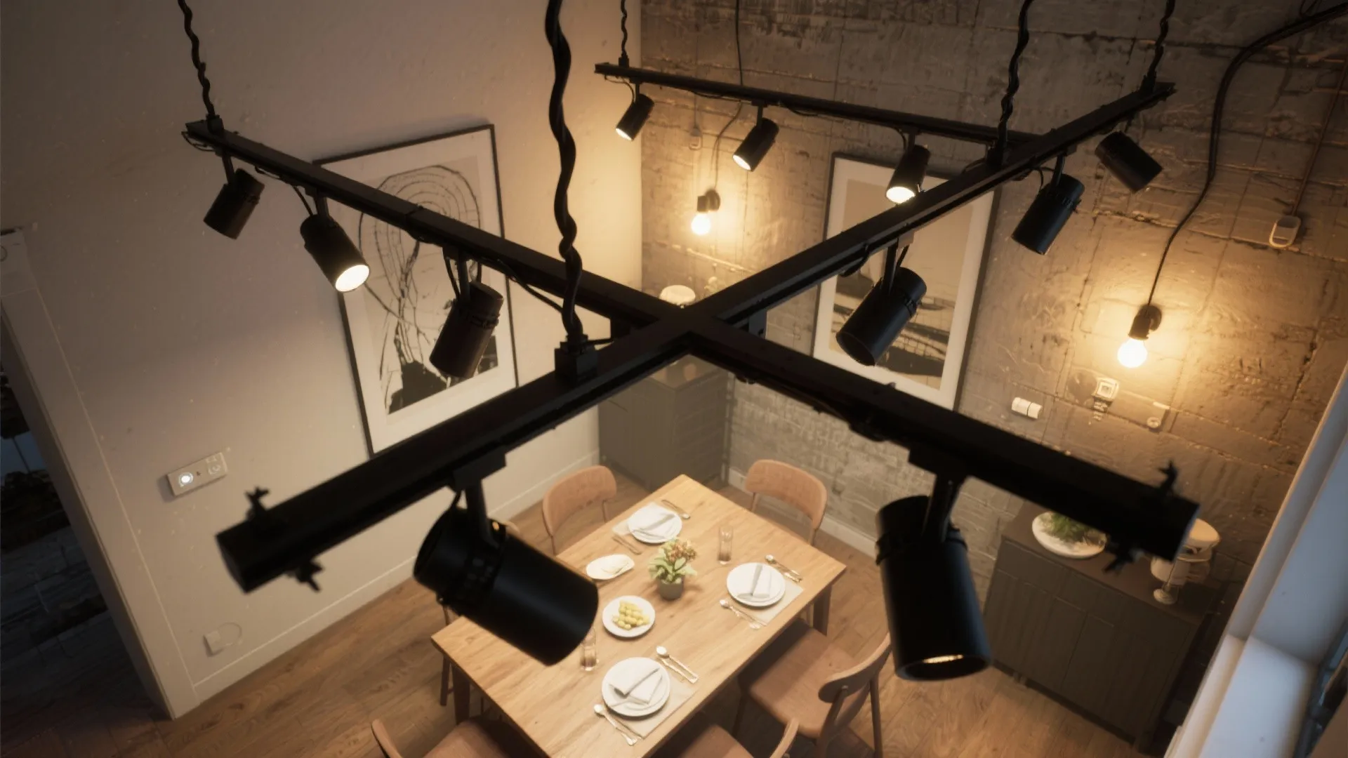 5. Black Adjustable Track Lighting