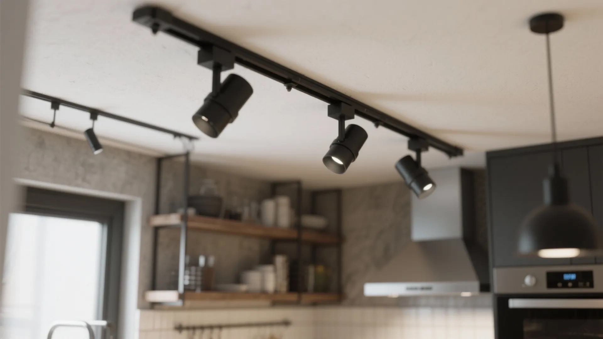 5. Track Lighting for Flexible Angles