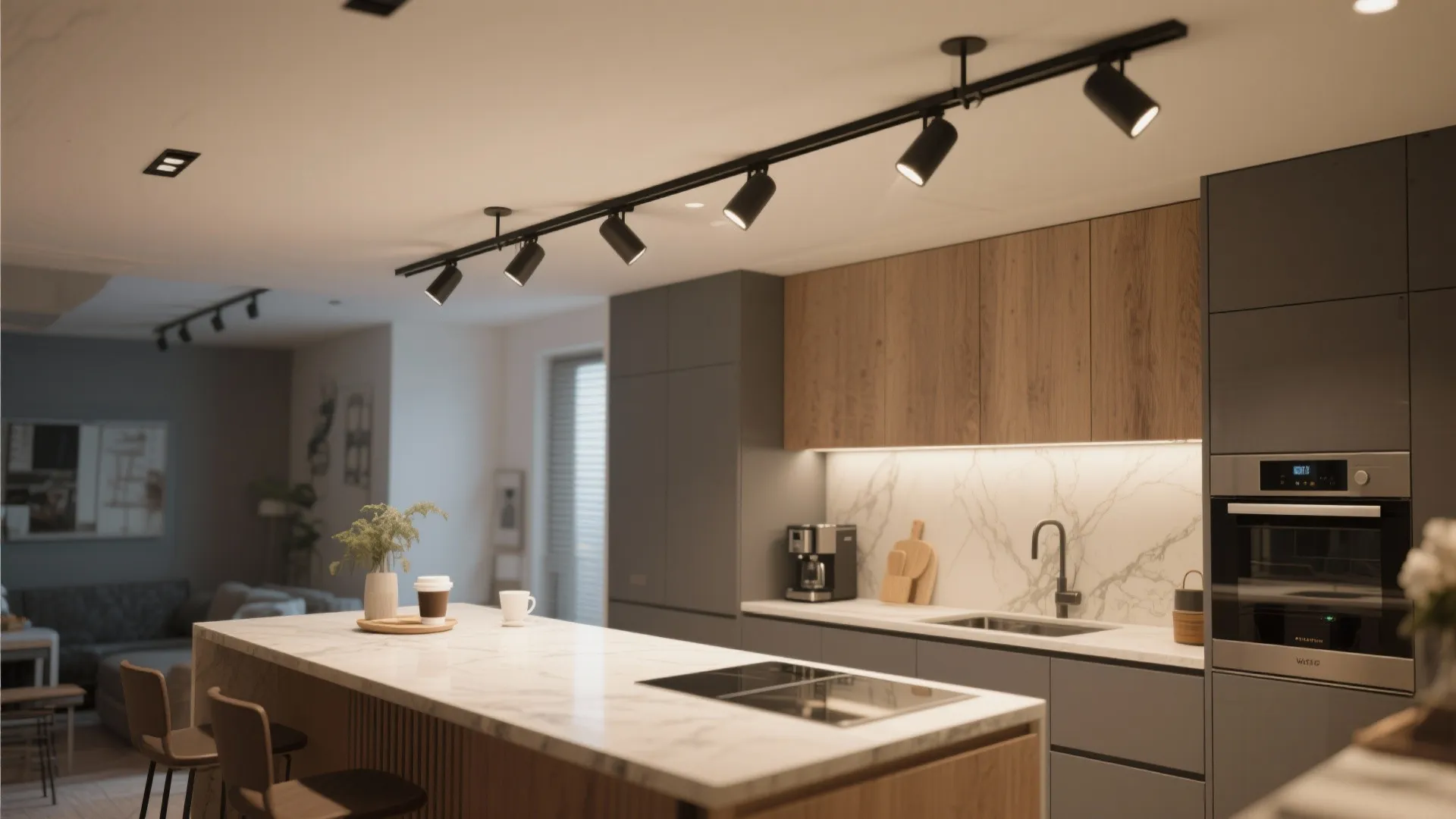 9. Track Lighting for Flexible Focus