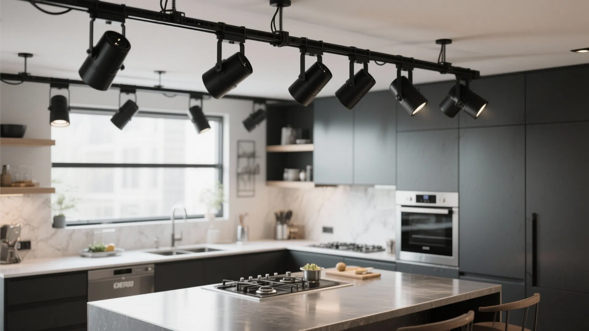 3. Track Lighting for Flexible Illumination