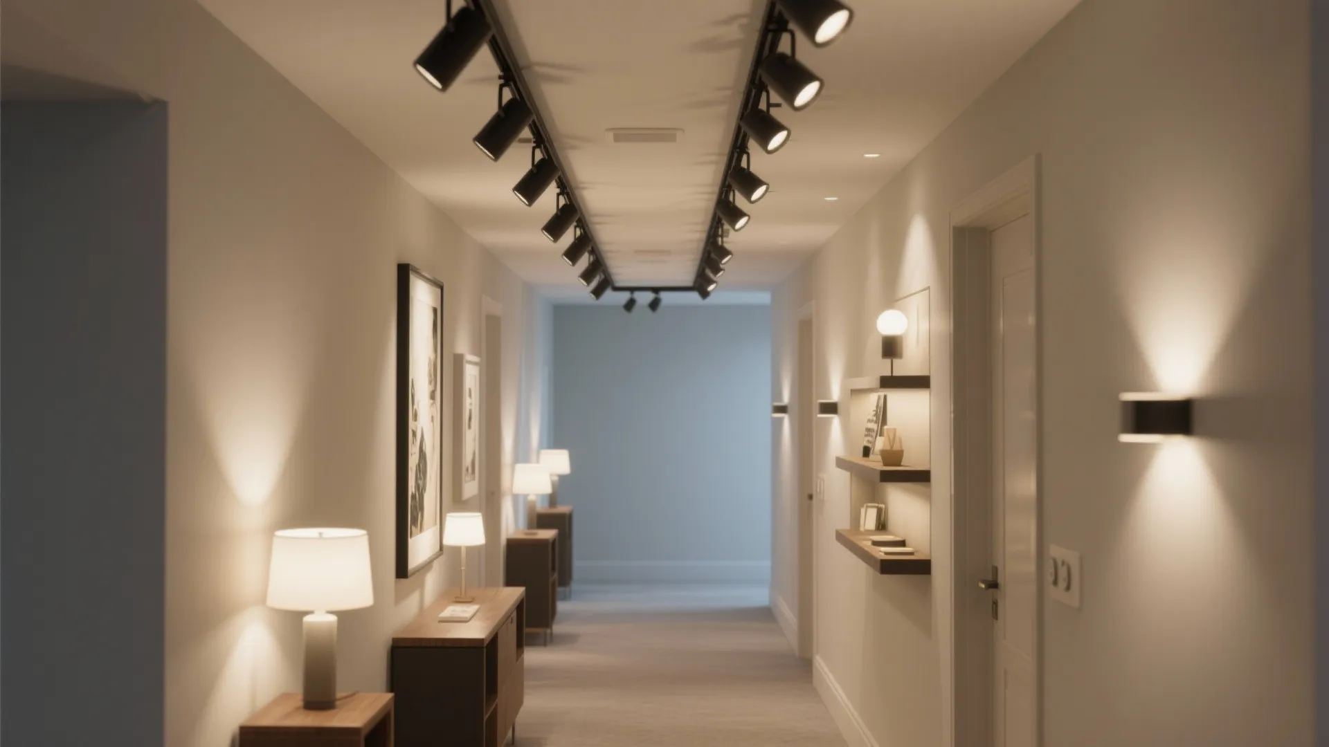 Layered Track Lighting Modules