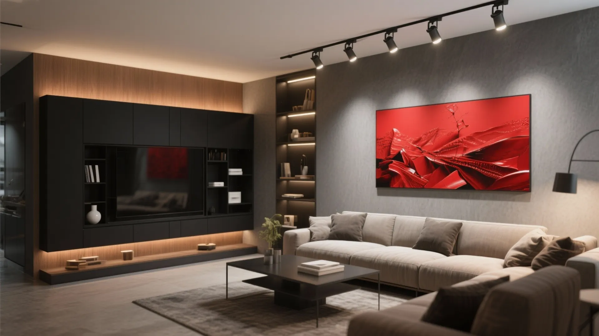 10. Track Lighting to Highlight Key Features