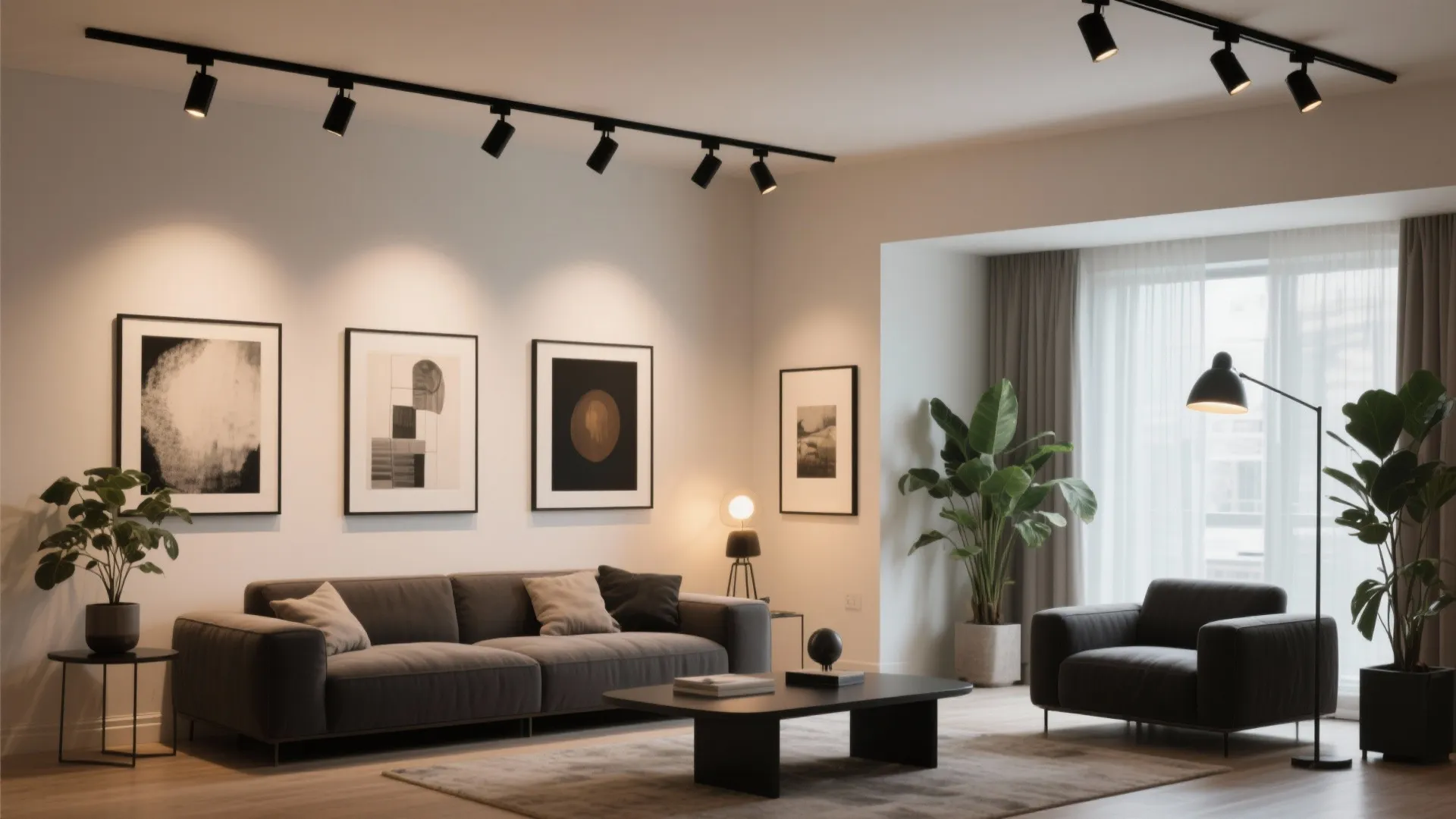 7. Track Lighting for Flexible Focus