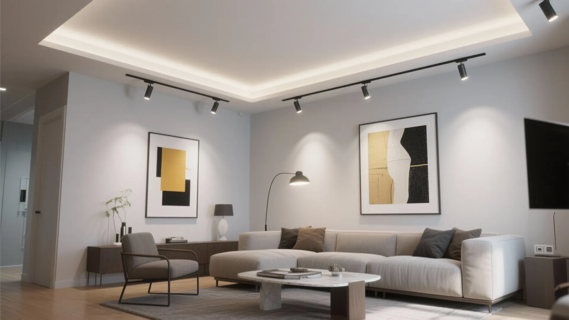 5. Track Lighting for Versatility