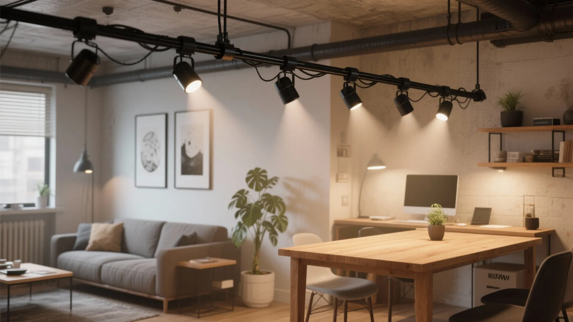 3. Track Lighting for Flexibility and Accent