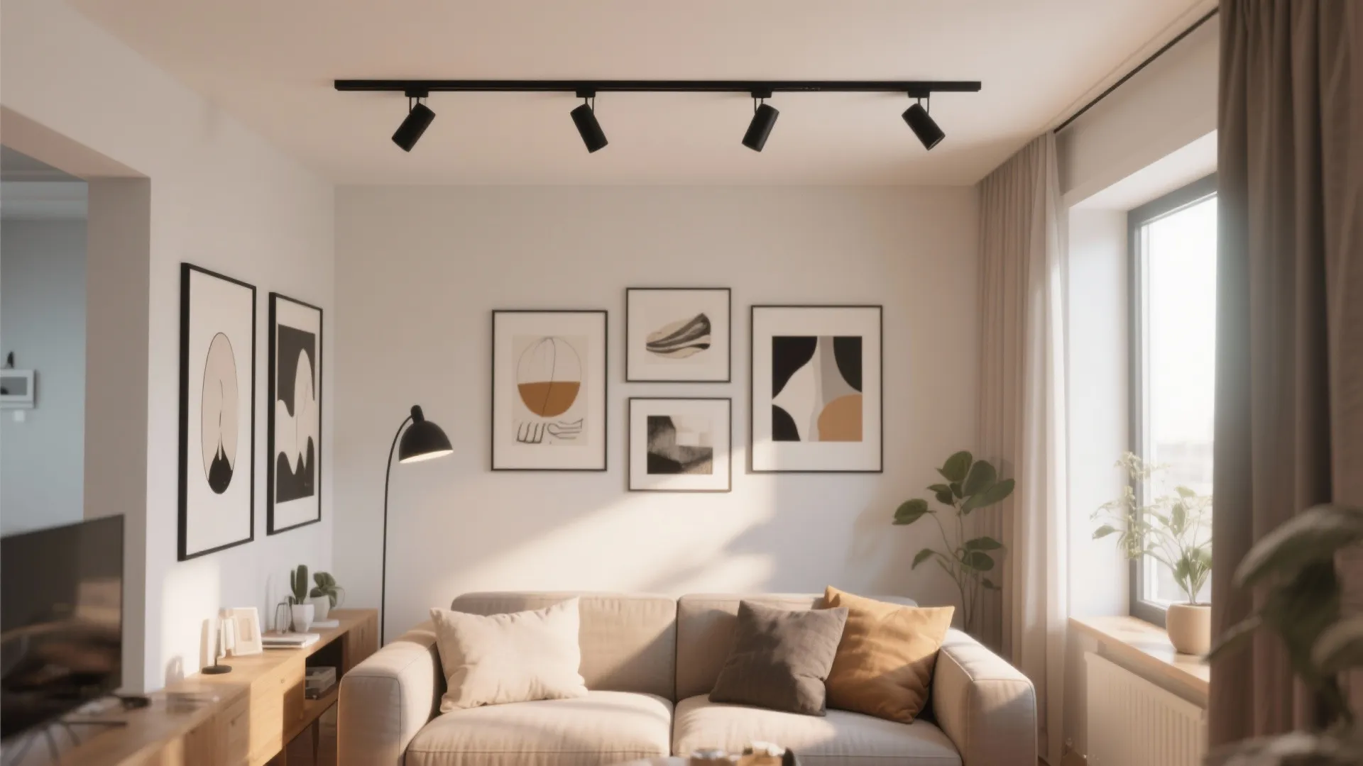 3. Track Lighting for Flexible Focus