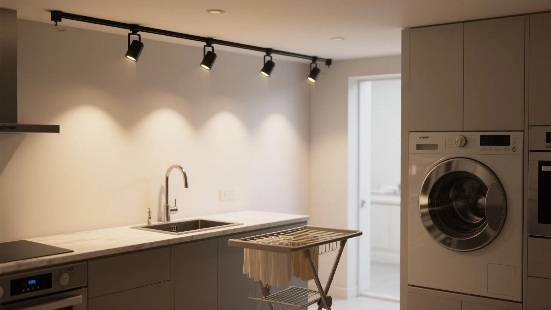 3. Adjustable track or mini-spot lights for flexible tasks