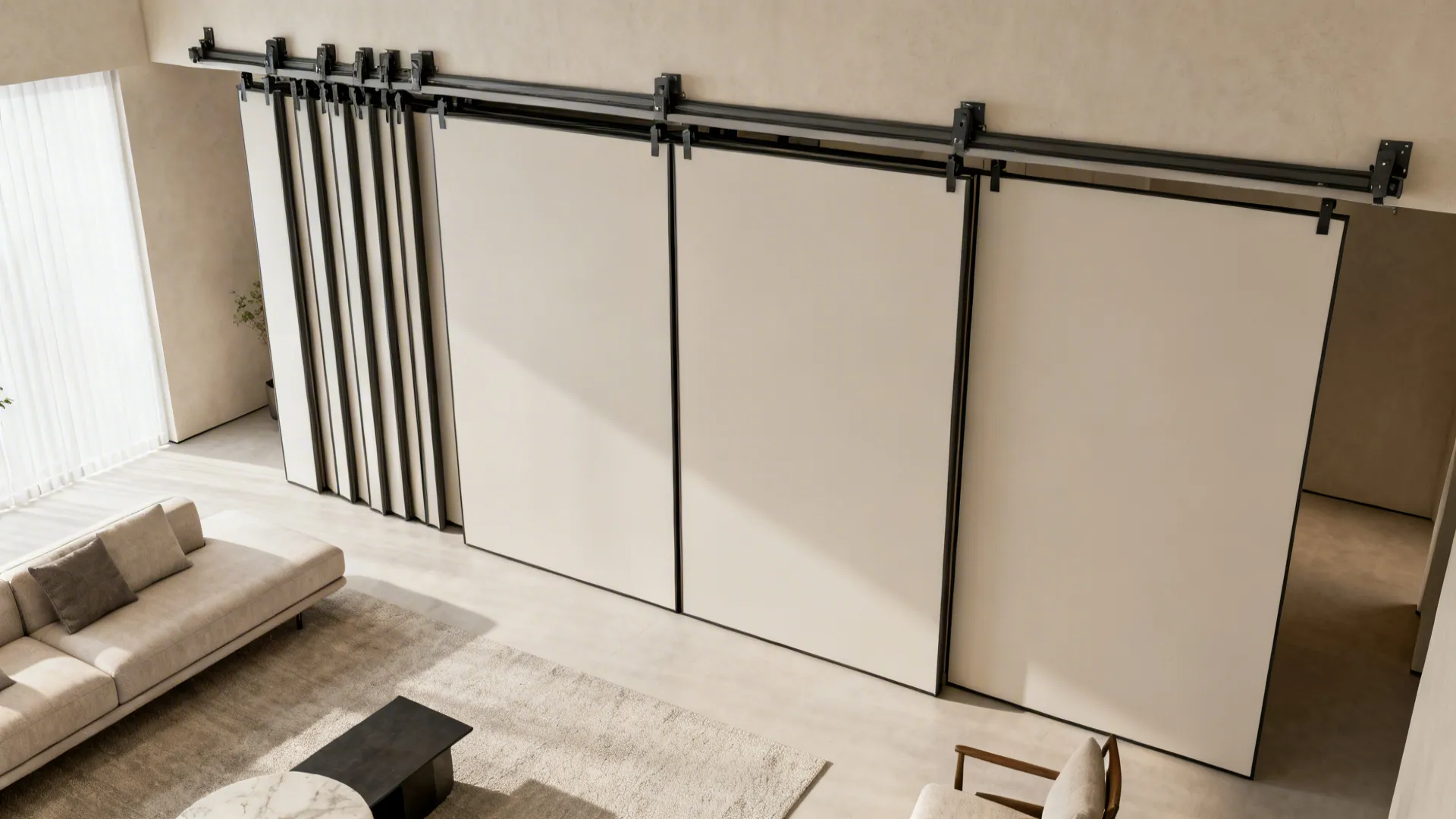 5. Track-Mounted Panels for Flexibility
