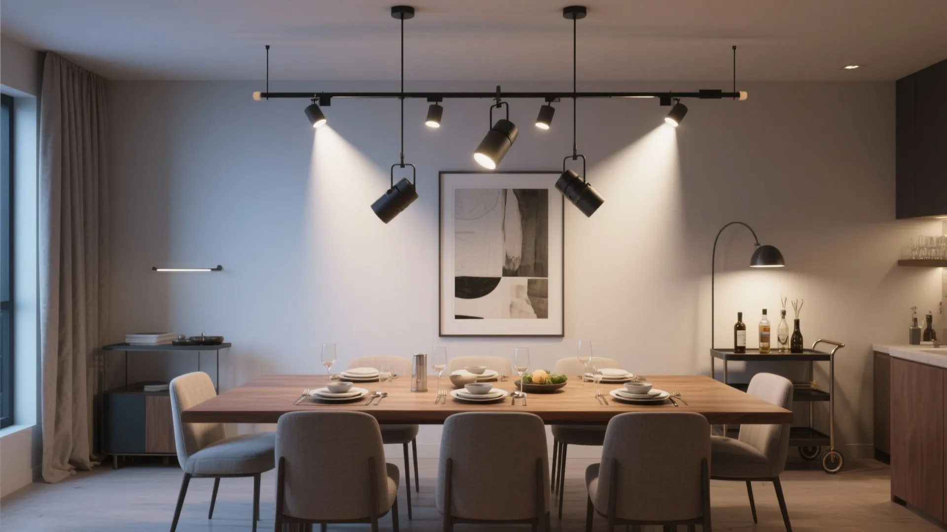 Idea 4: Track or rail systems for shape-shifting rooms