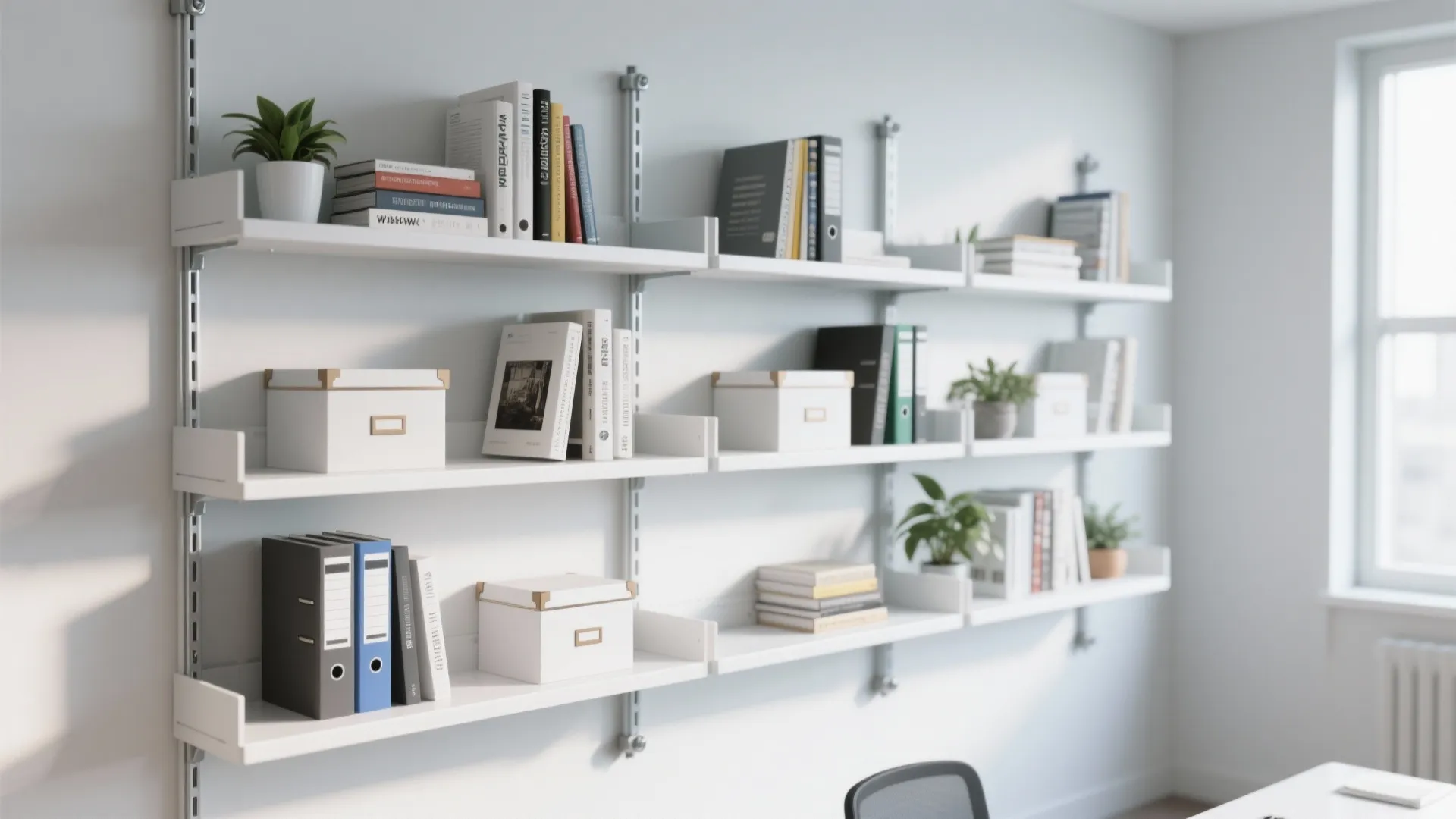 10. Adjustable Track Shelving