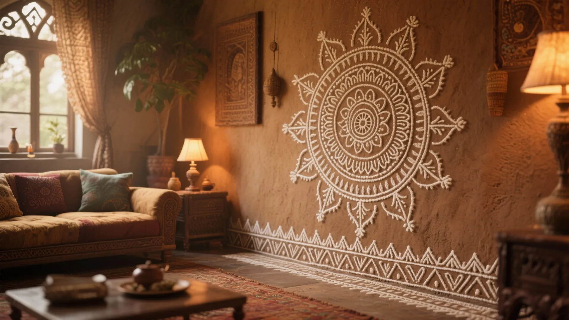 Traditional Alpana Side Design