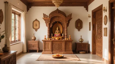10 Traditional Wooden Pooja Mandir Designs
