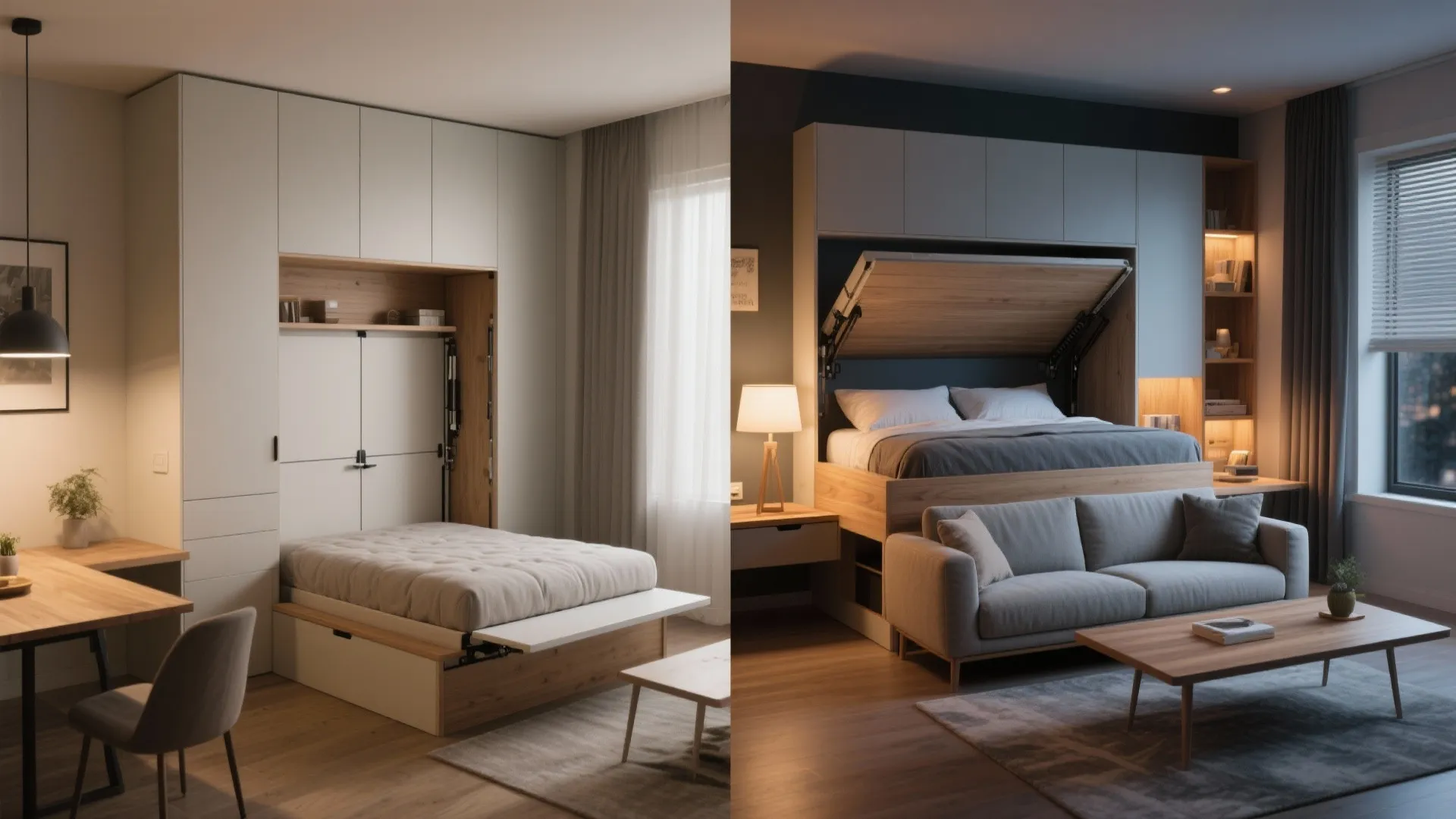 Transforming furniture: one room, two moods