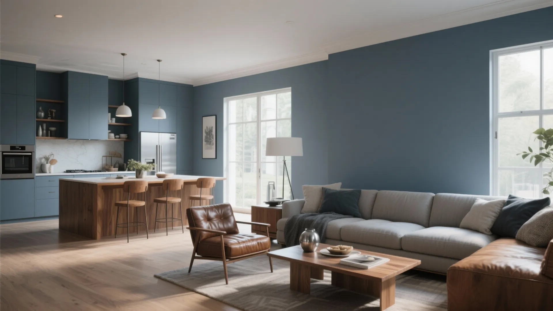 5. Transitional Palettes for Open Plans