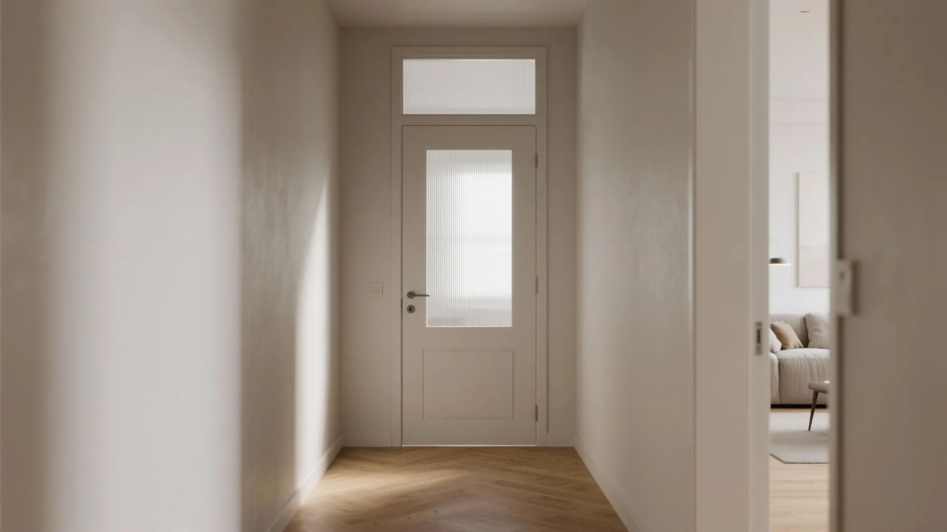 2) Transom glass or clerestory panel for borrowed light