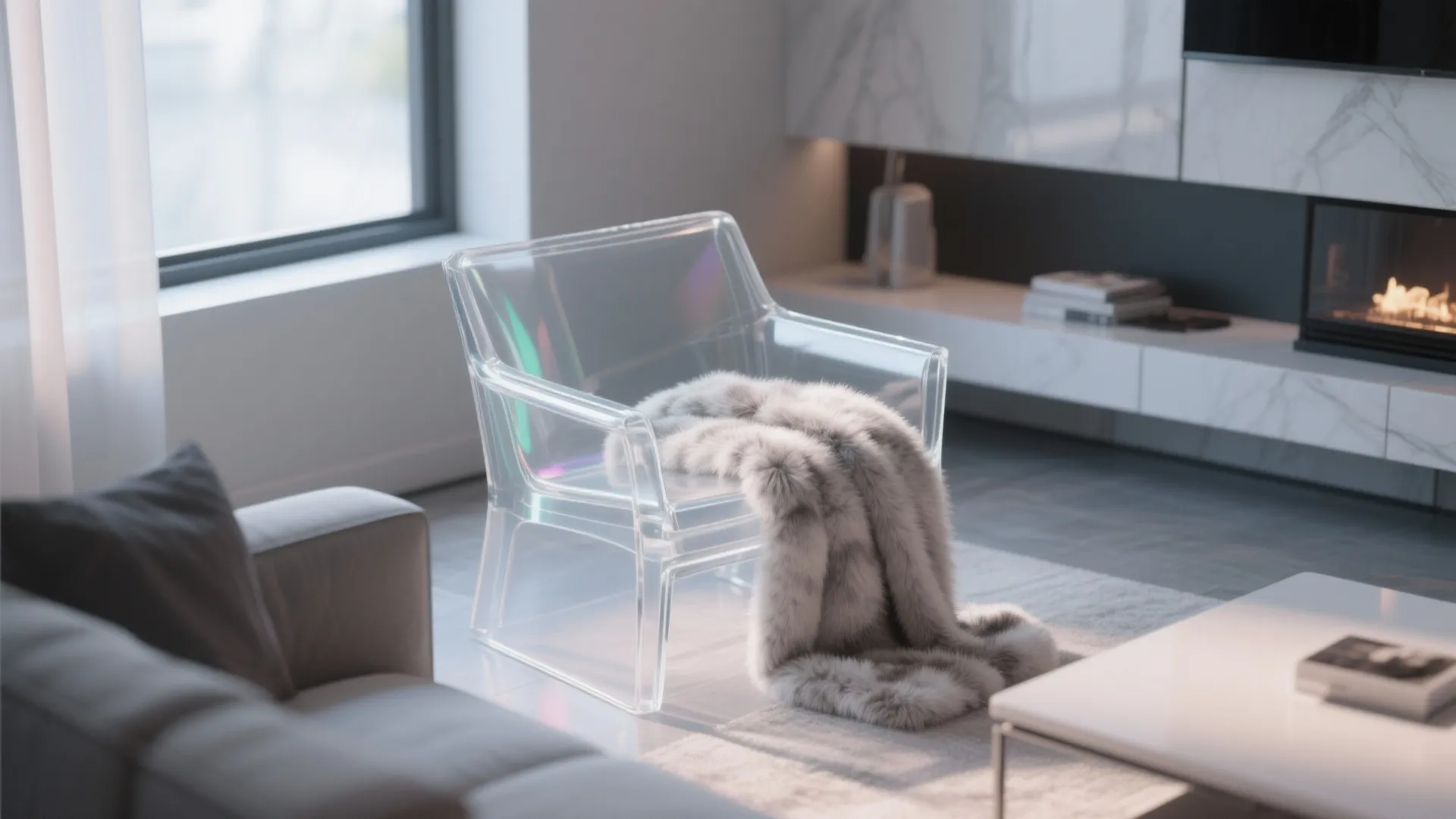 10. Transparent Acrylic Armchairs