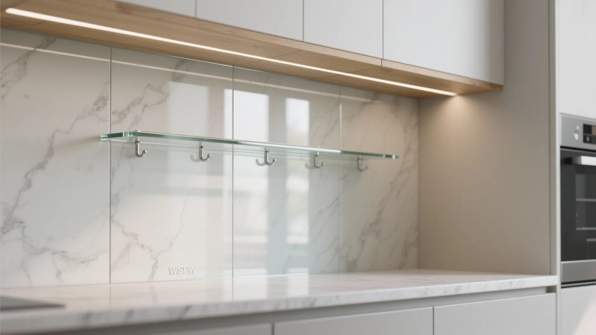Transparent Backsplash for Light and Flow