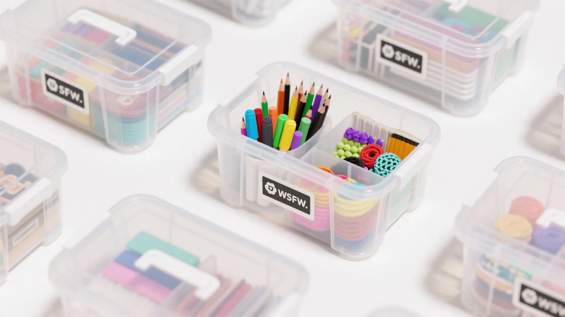 5. Transparent Storage Bins