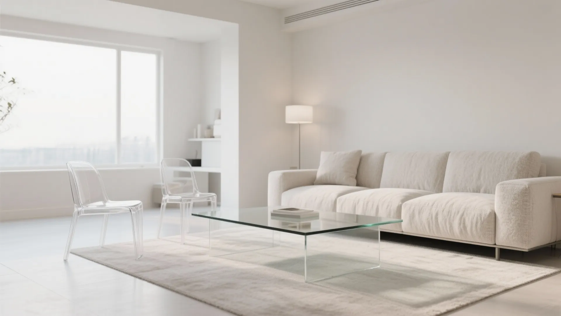 9. Use Transparent Furniture Pieces