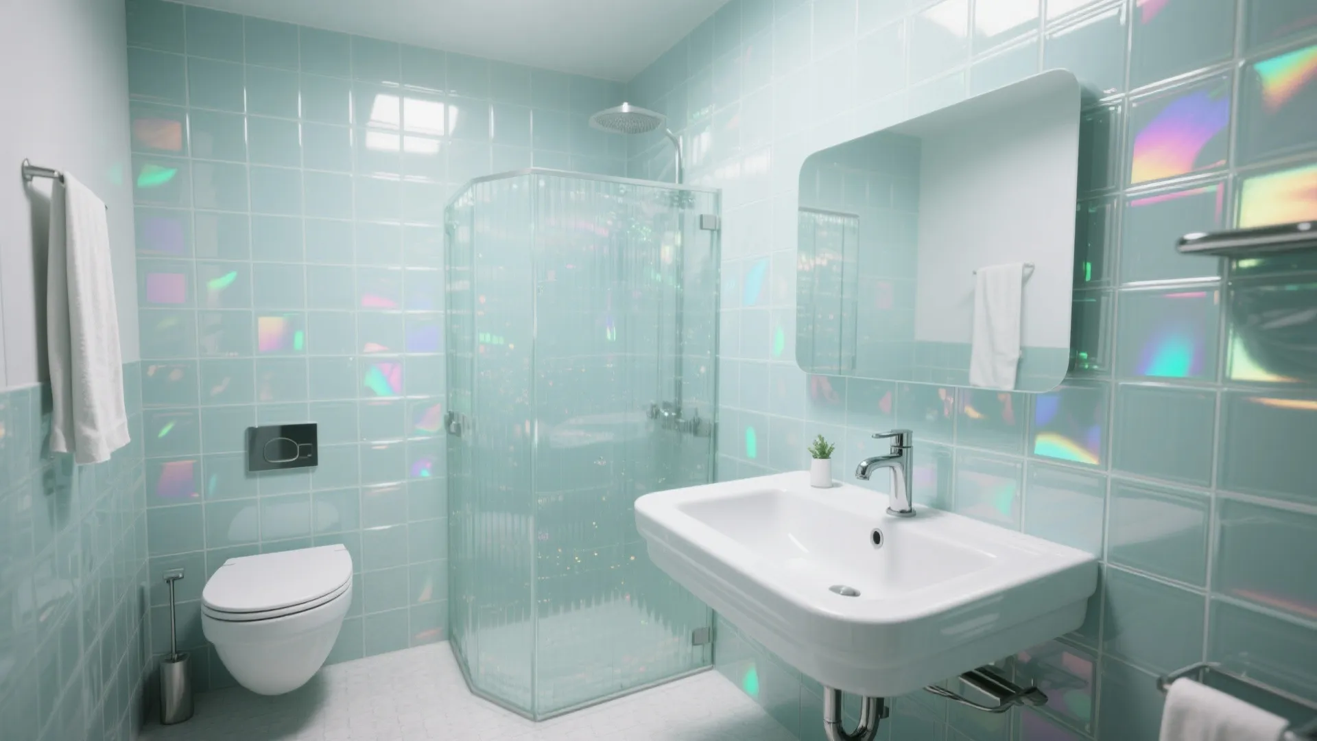 10. Mix Transparent and Iridescent