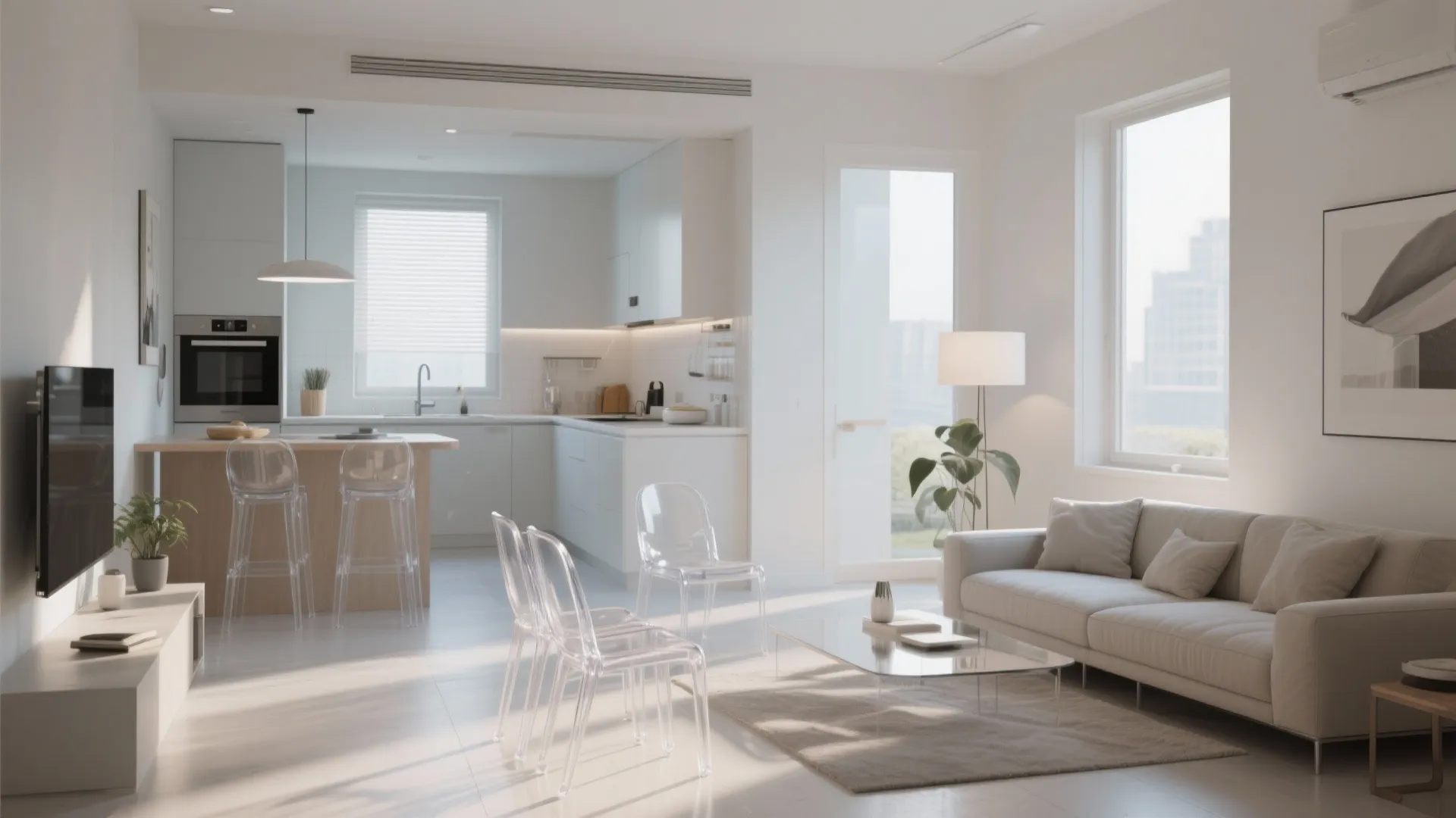 8. Opt for Transparent or Low-Profile Furniture