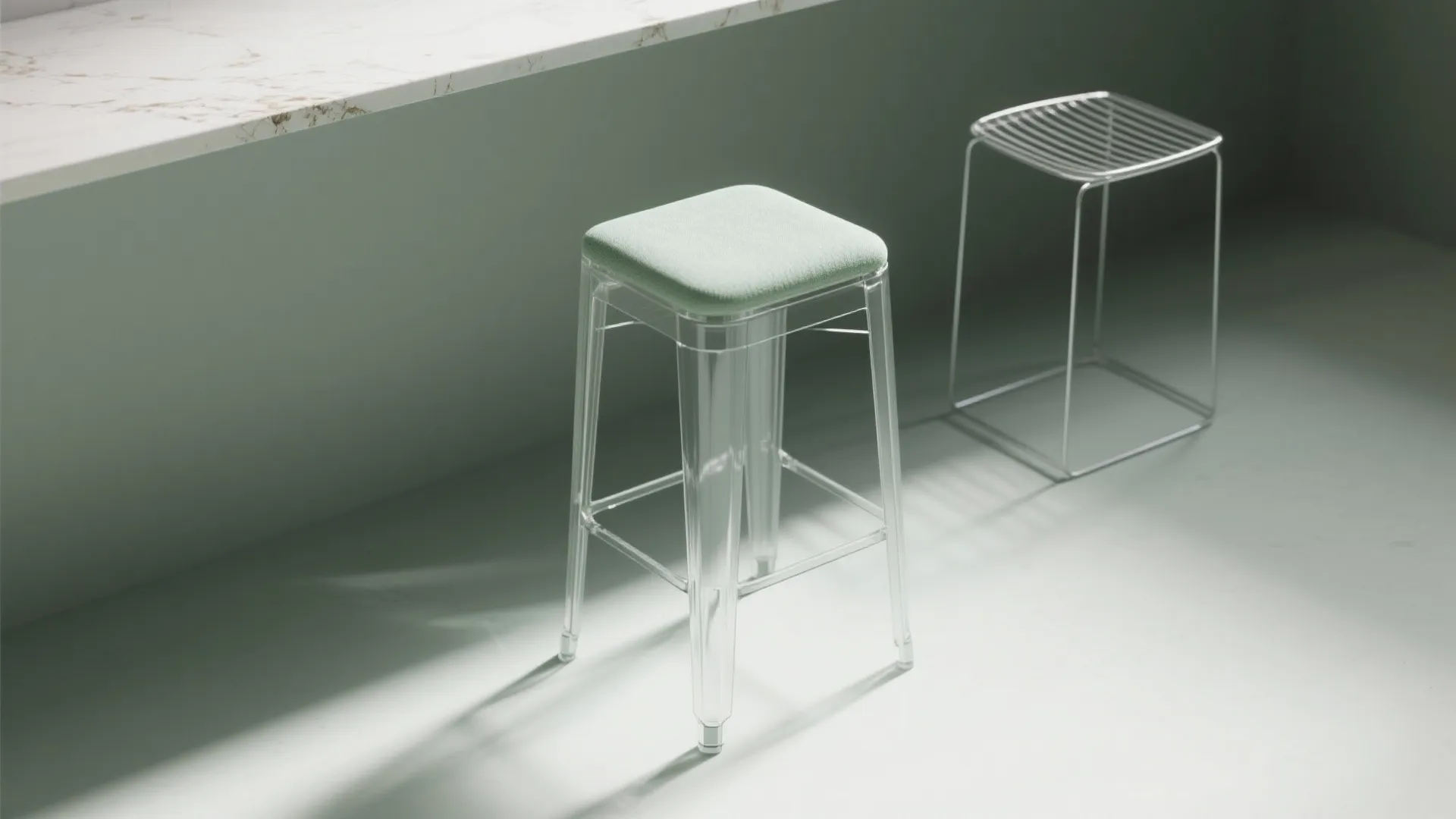 5. Transparent and minimalist materials to reduce visual clutter