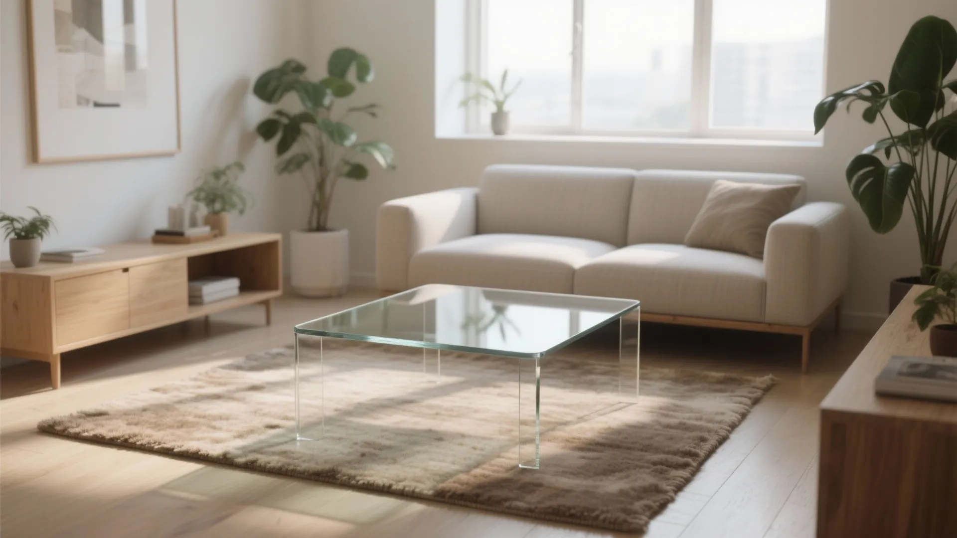 1. Fully transparent glass = visual breathing room