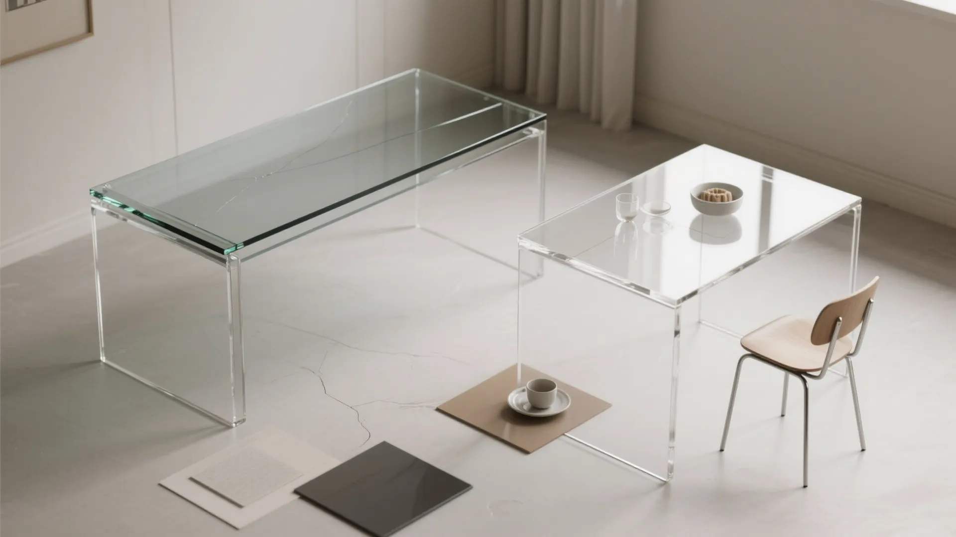 5. Transparent and lightweight tables