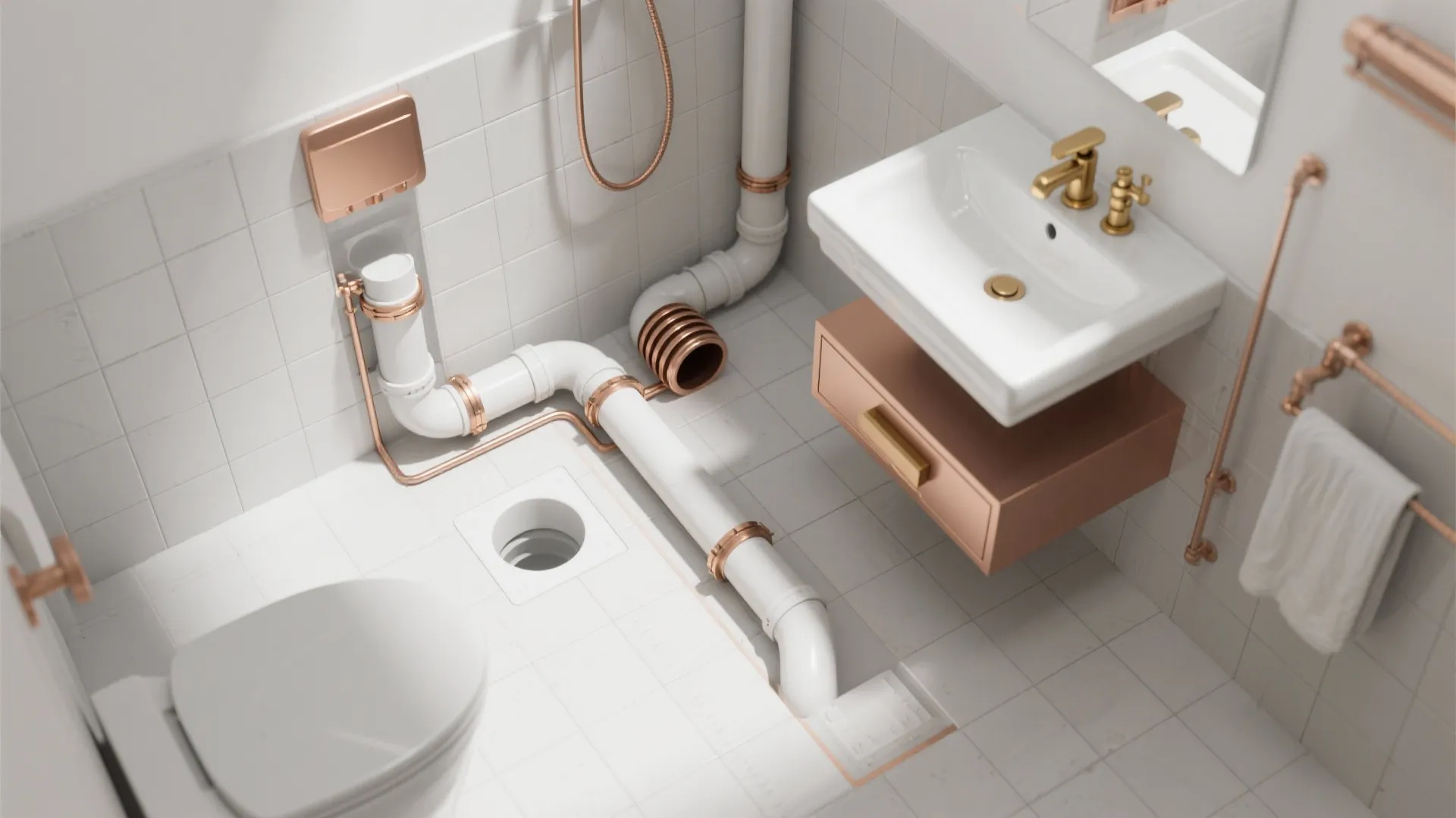 Trap, Vent, Slope: Make Small Bathrooms Flow