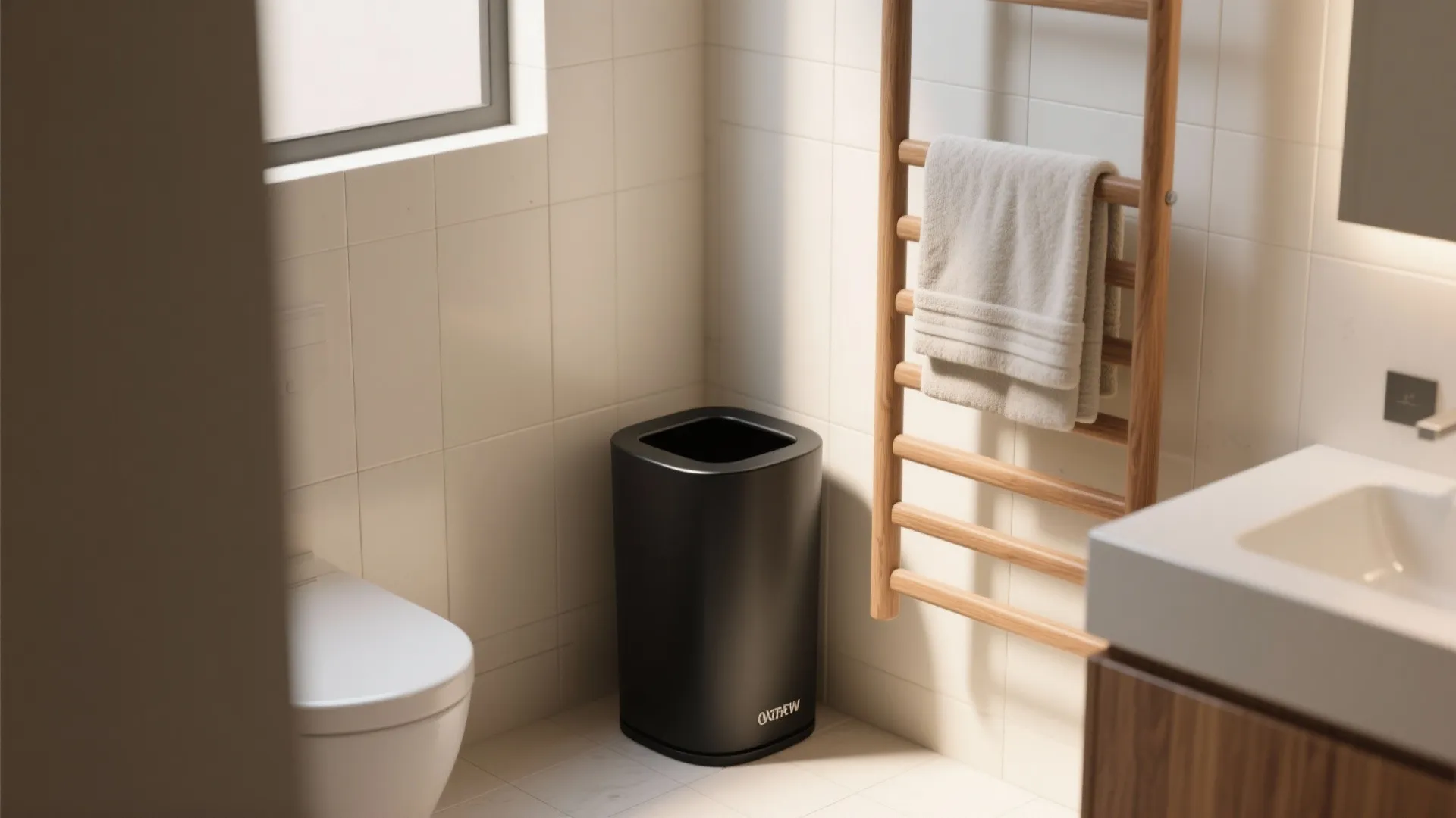 3. Pair it with a multipurpose towel ladder