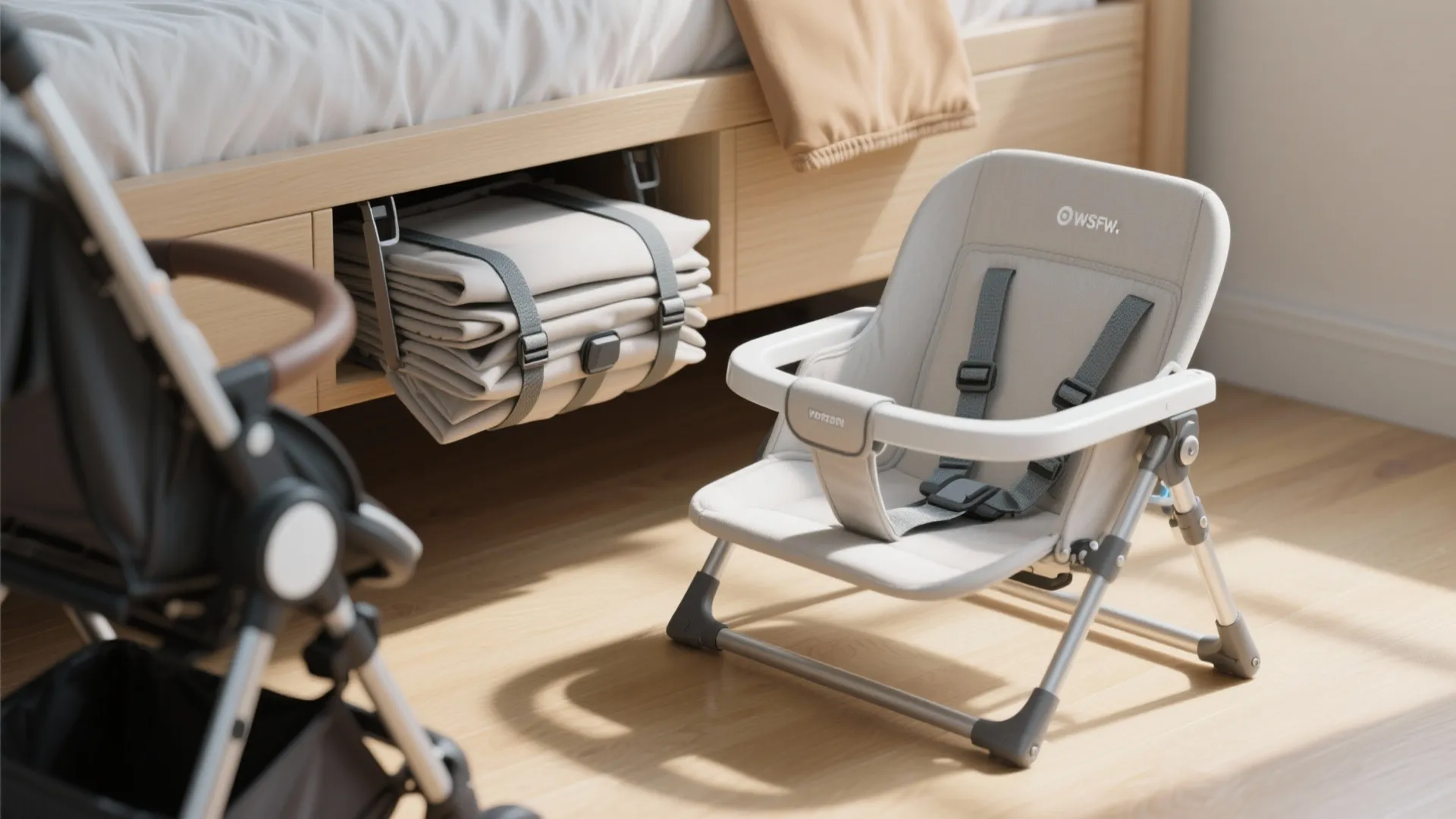 4. Lightweight folding travel highchair
