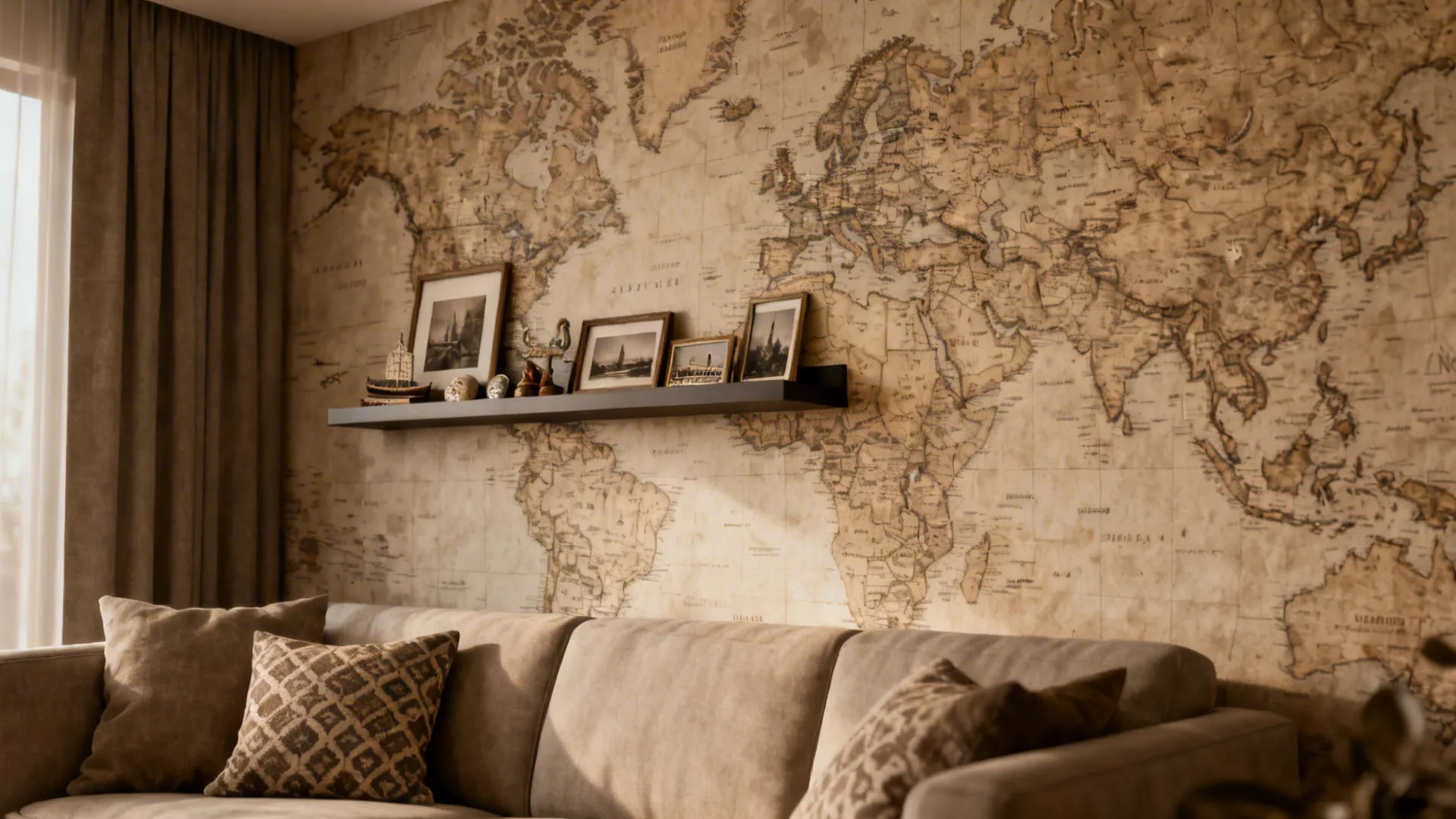 4. Map or Travel-Themed Murals
