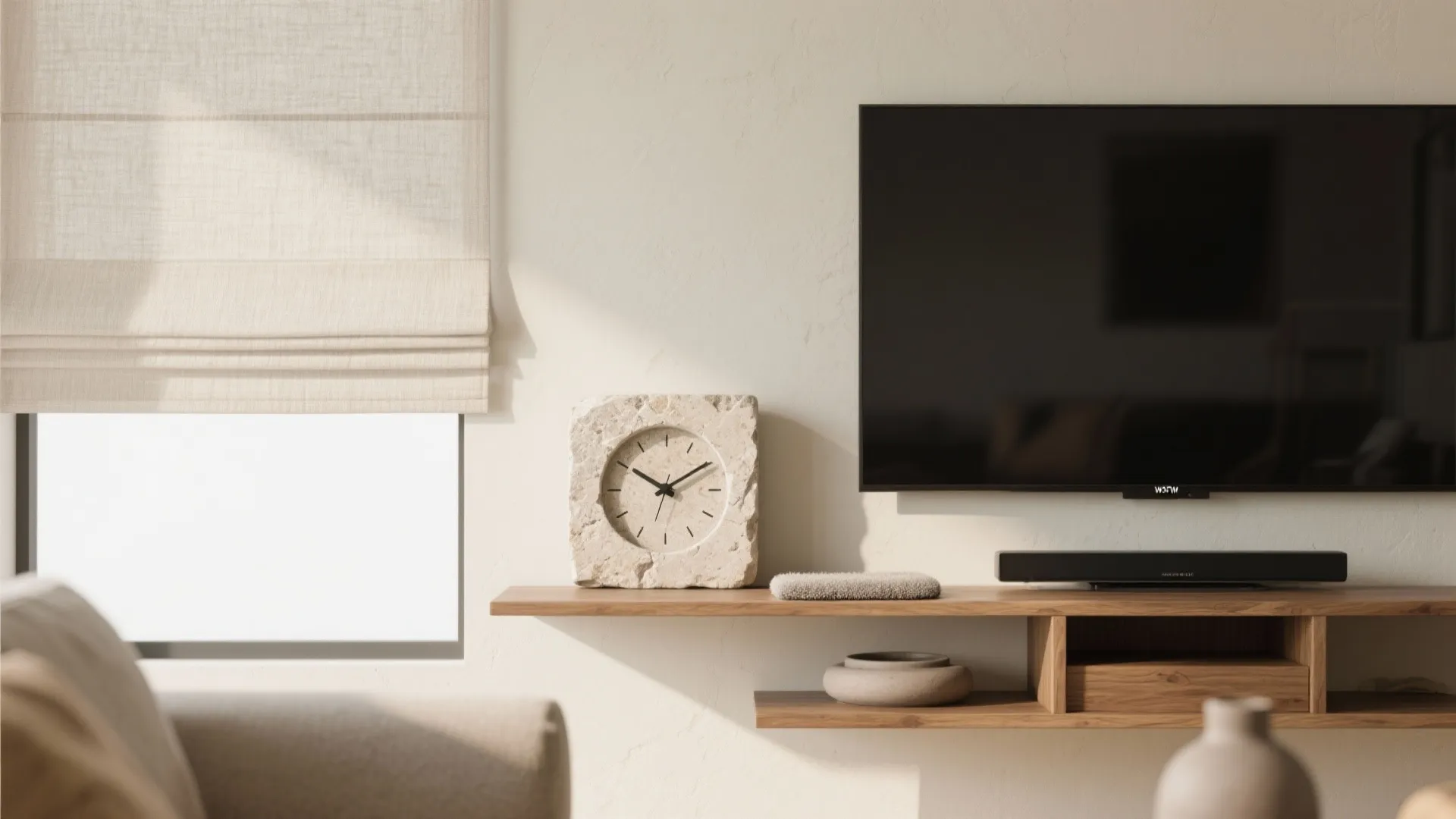 Stone, terrazzo, or travertine block clocks