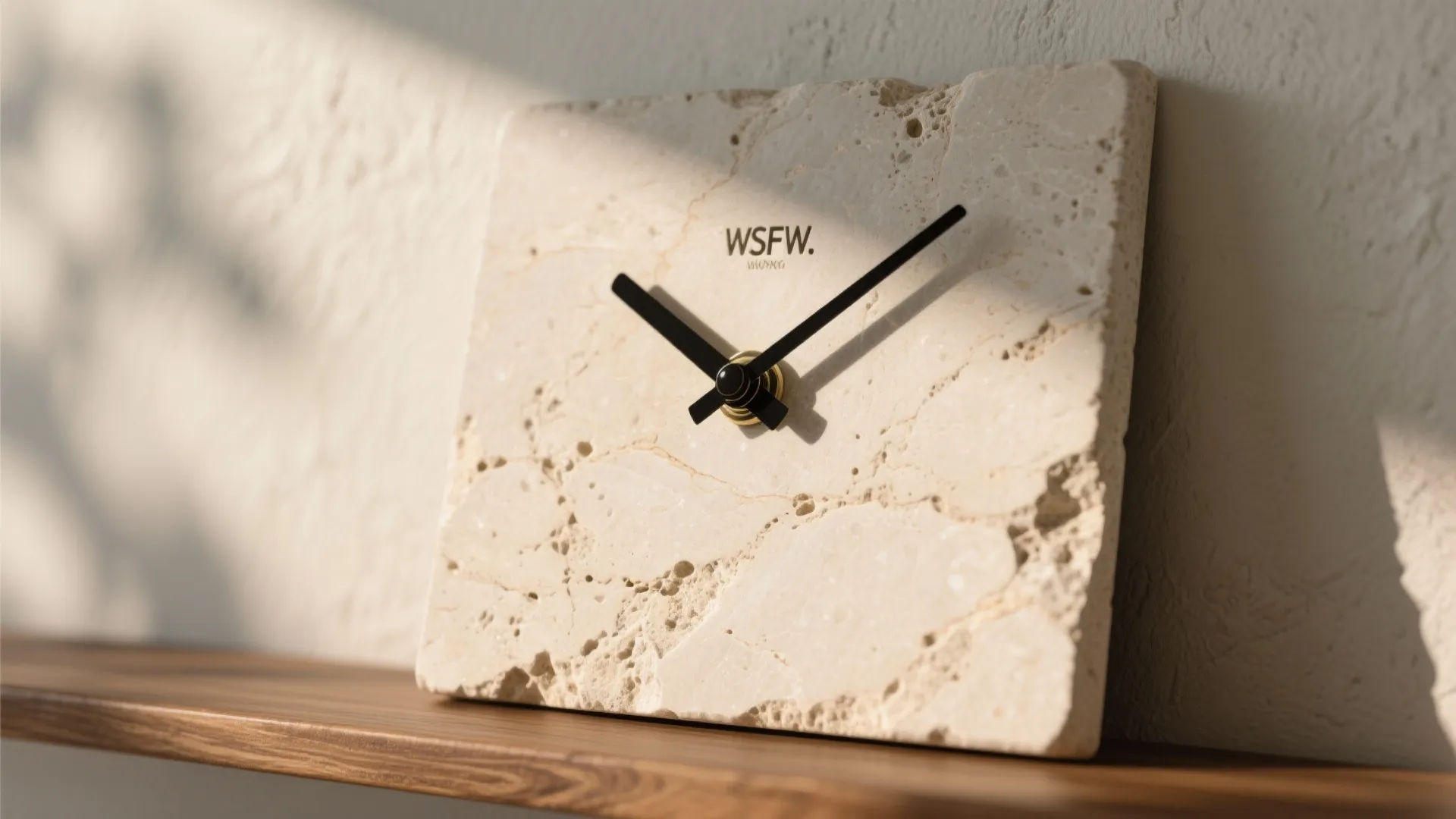 Stone, terrazzo, or travertine block clocks