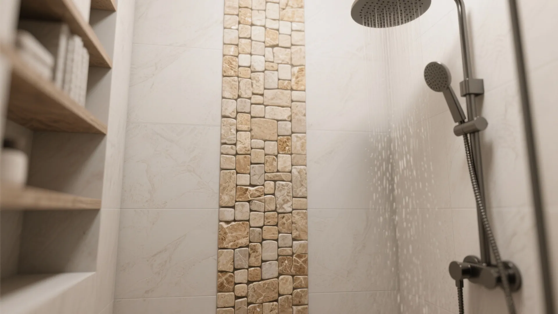 8. Travertine Mosaic Feature Strip