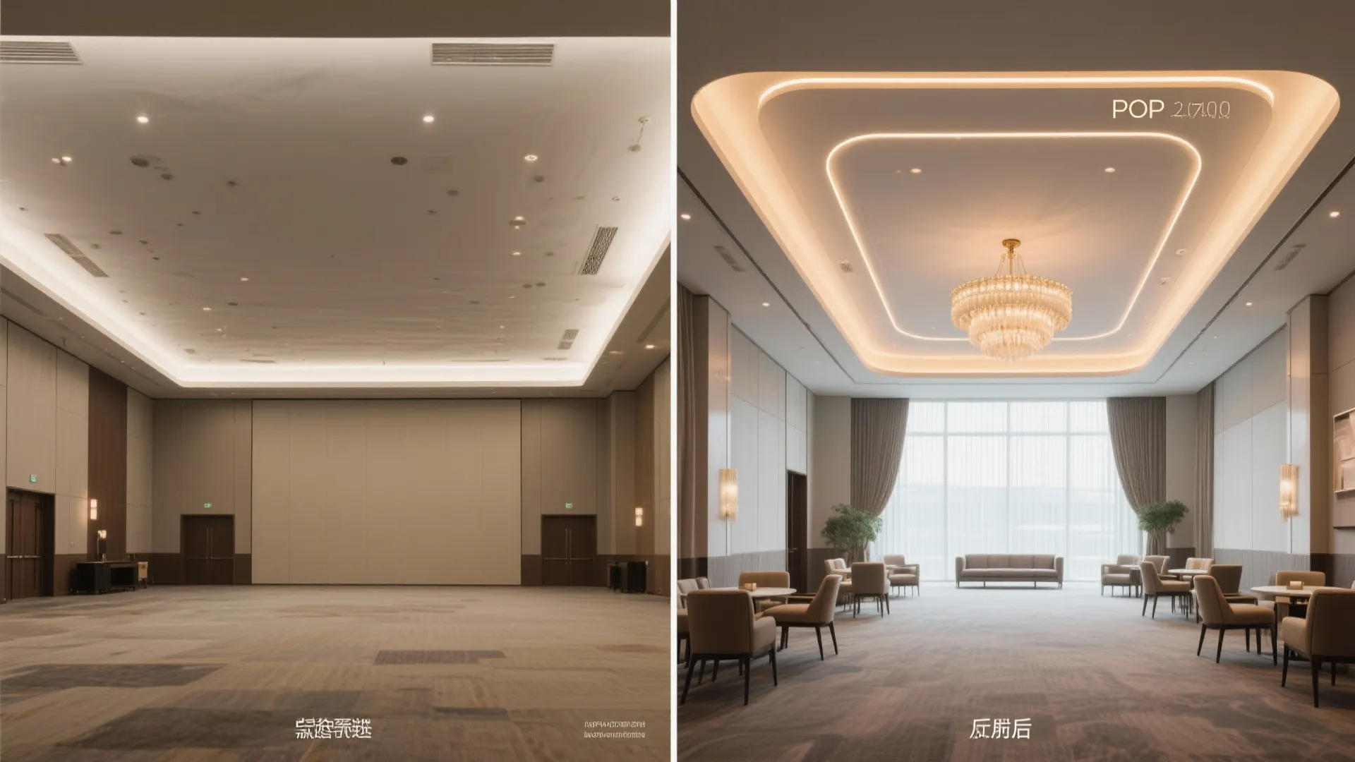 3) Central Tray With Hidden LED Rims