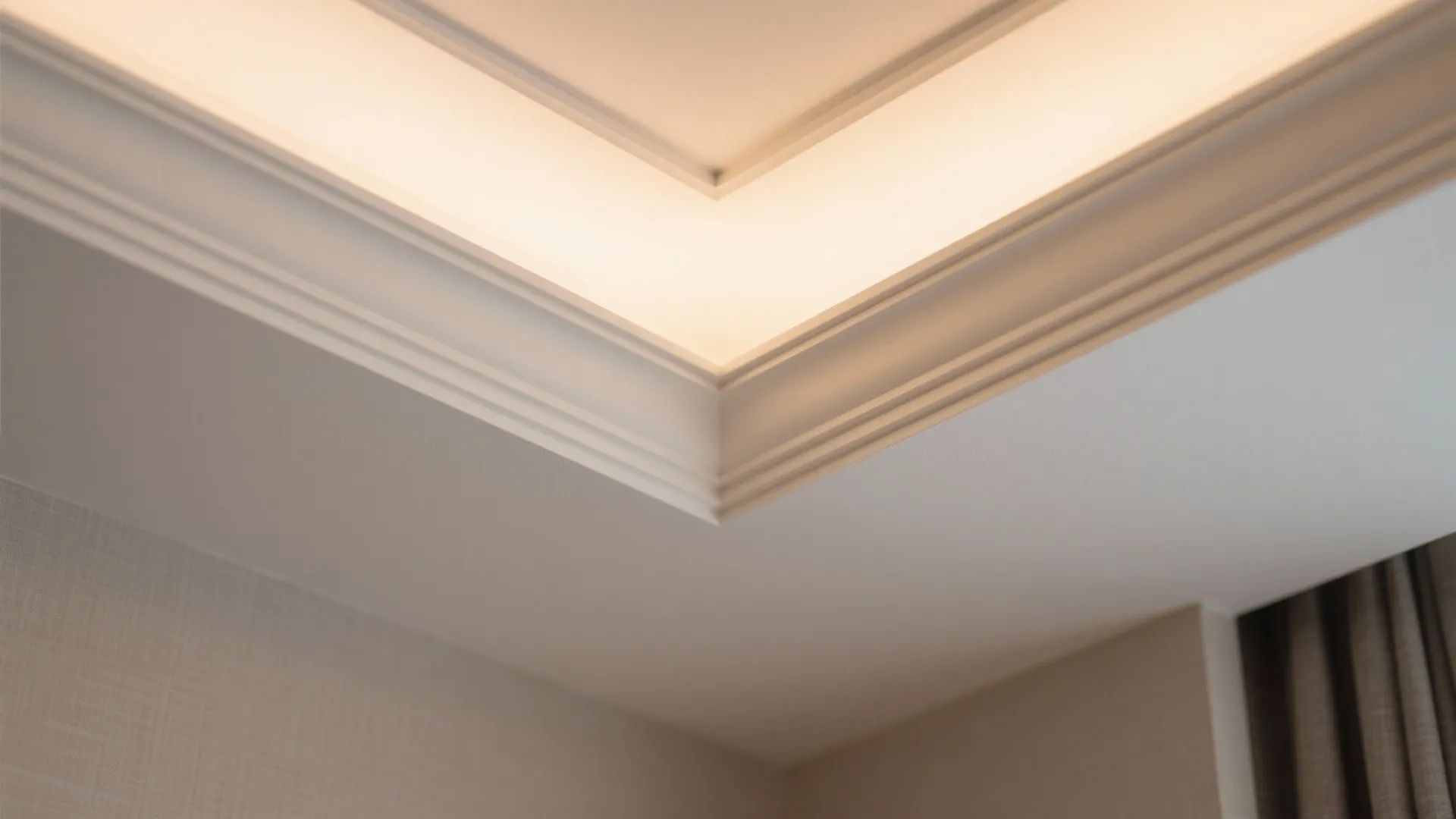 Bordered tray ceiling with soft cove glow