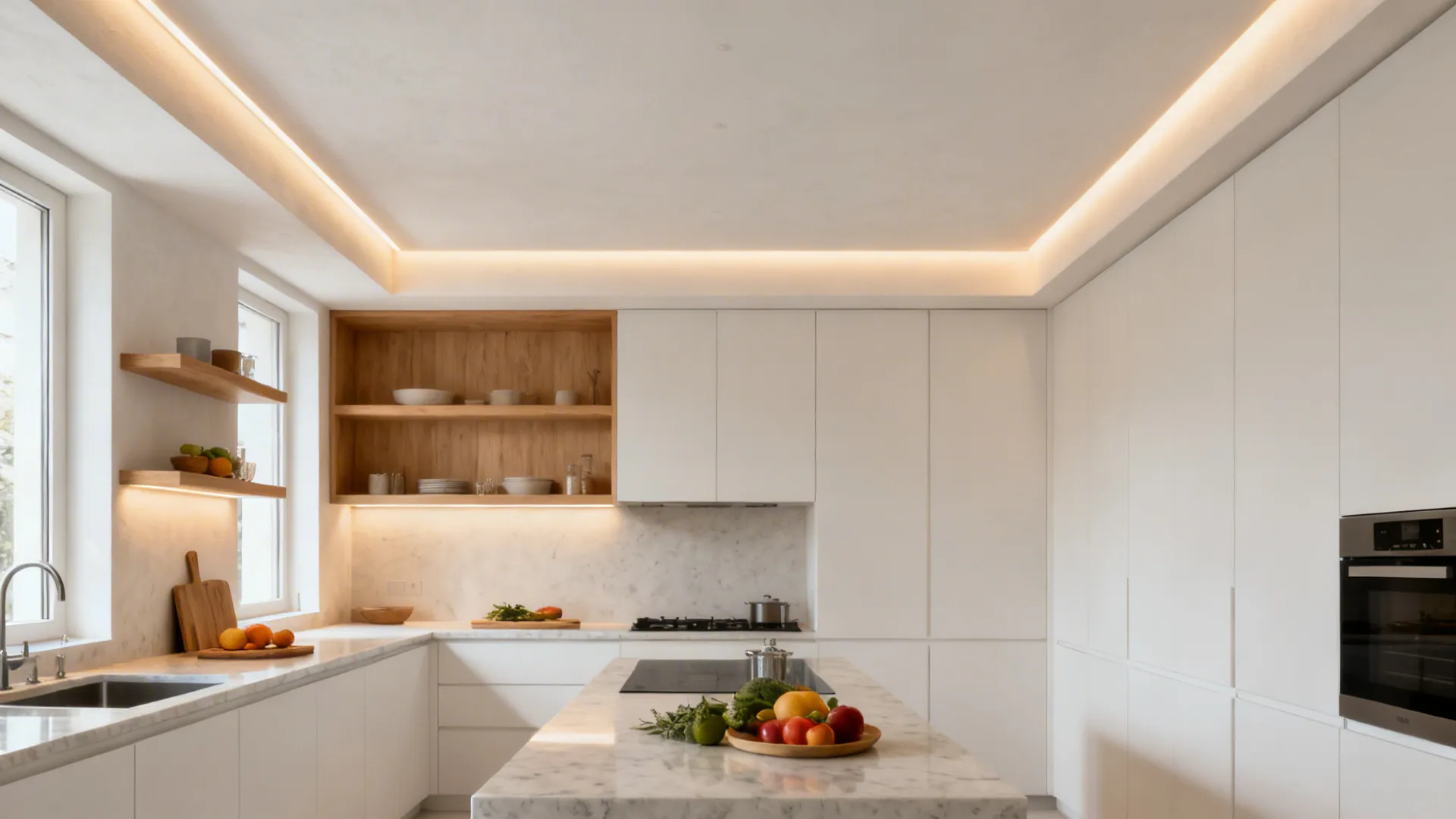 Simple Tray Ceiling with Soft Perimeter Glow