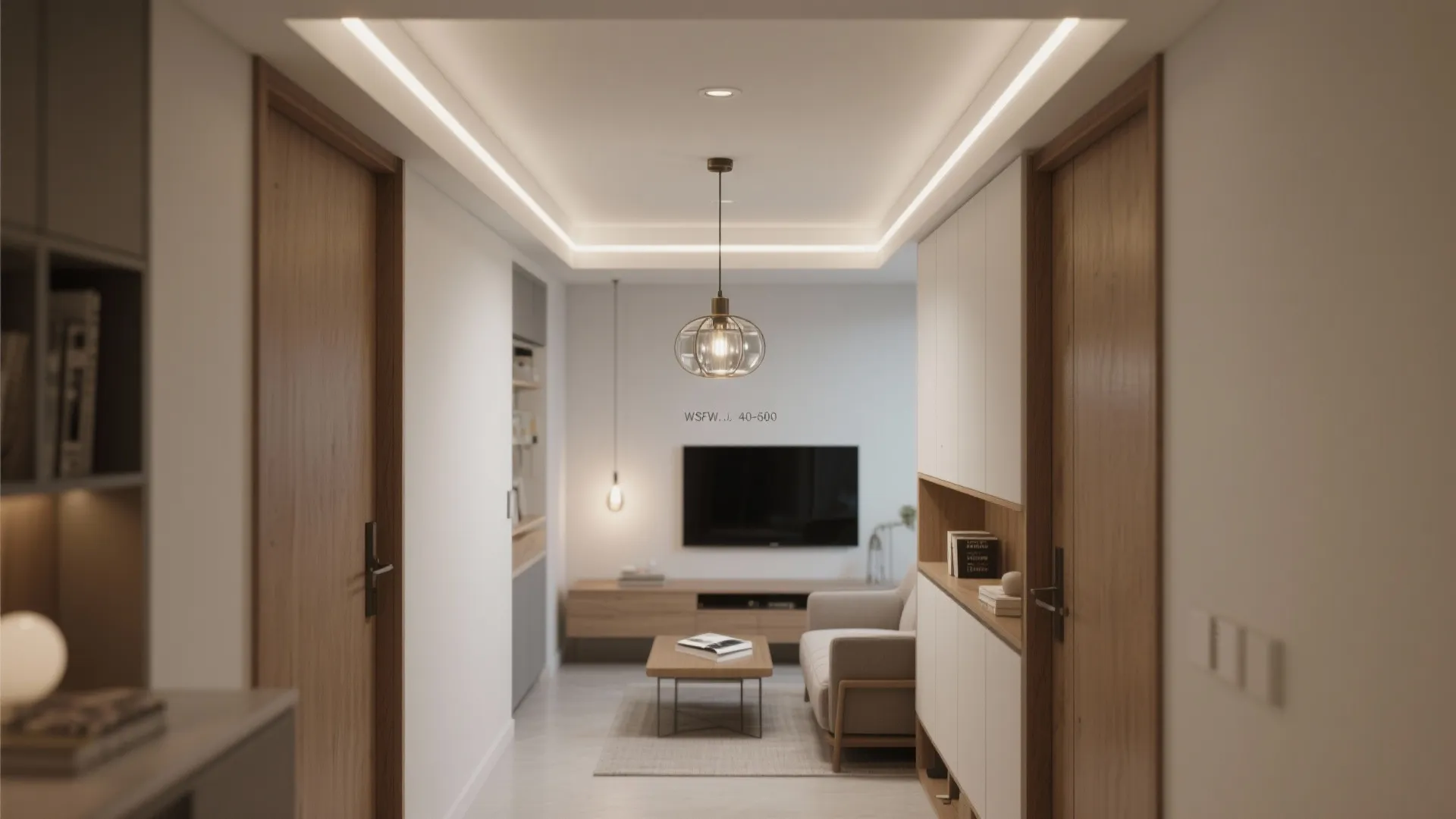 Tray ceiling with layered lighting