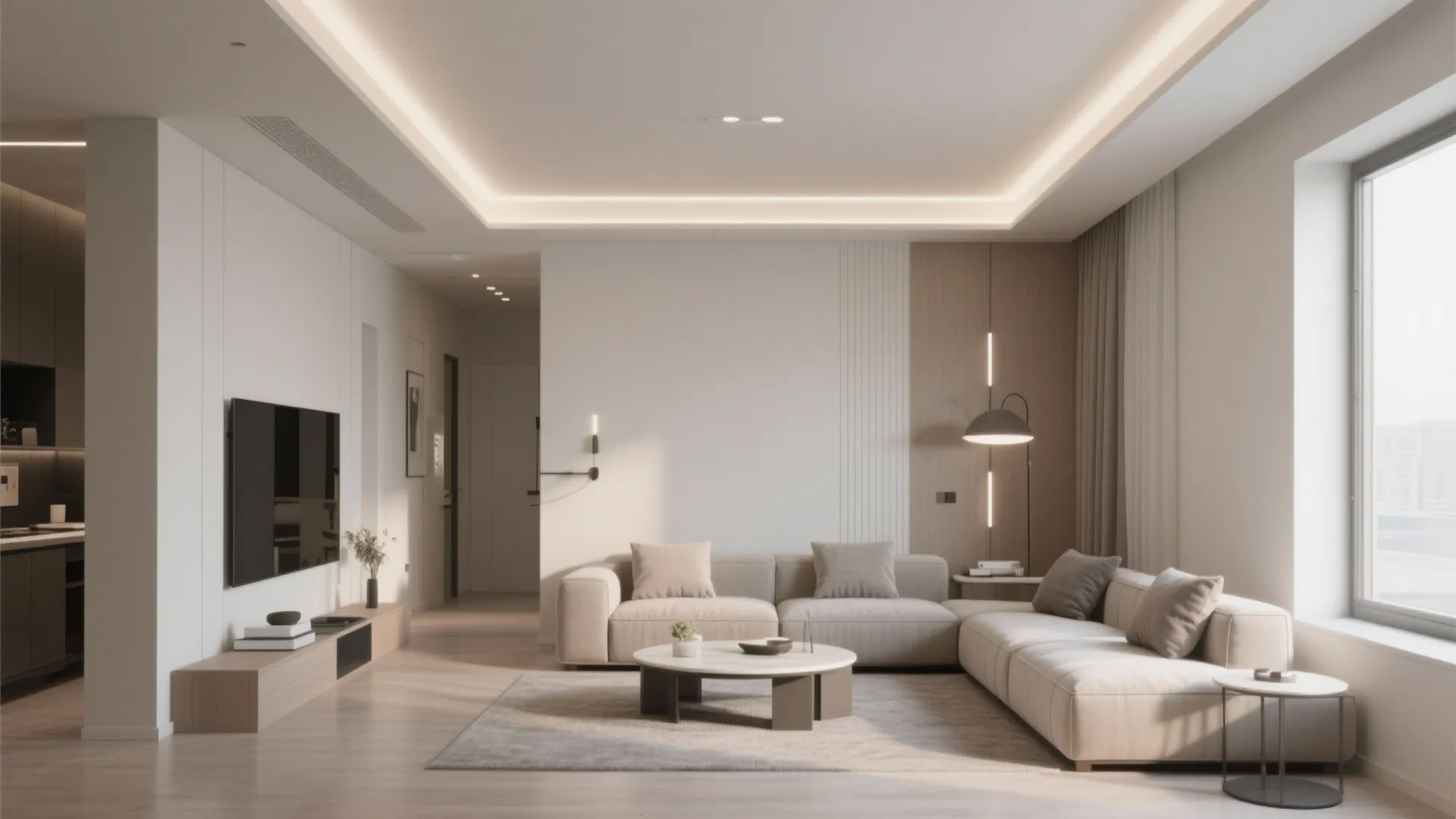 Sleek Tray Ceiling with POP