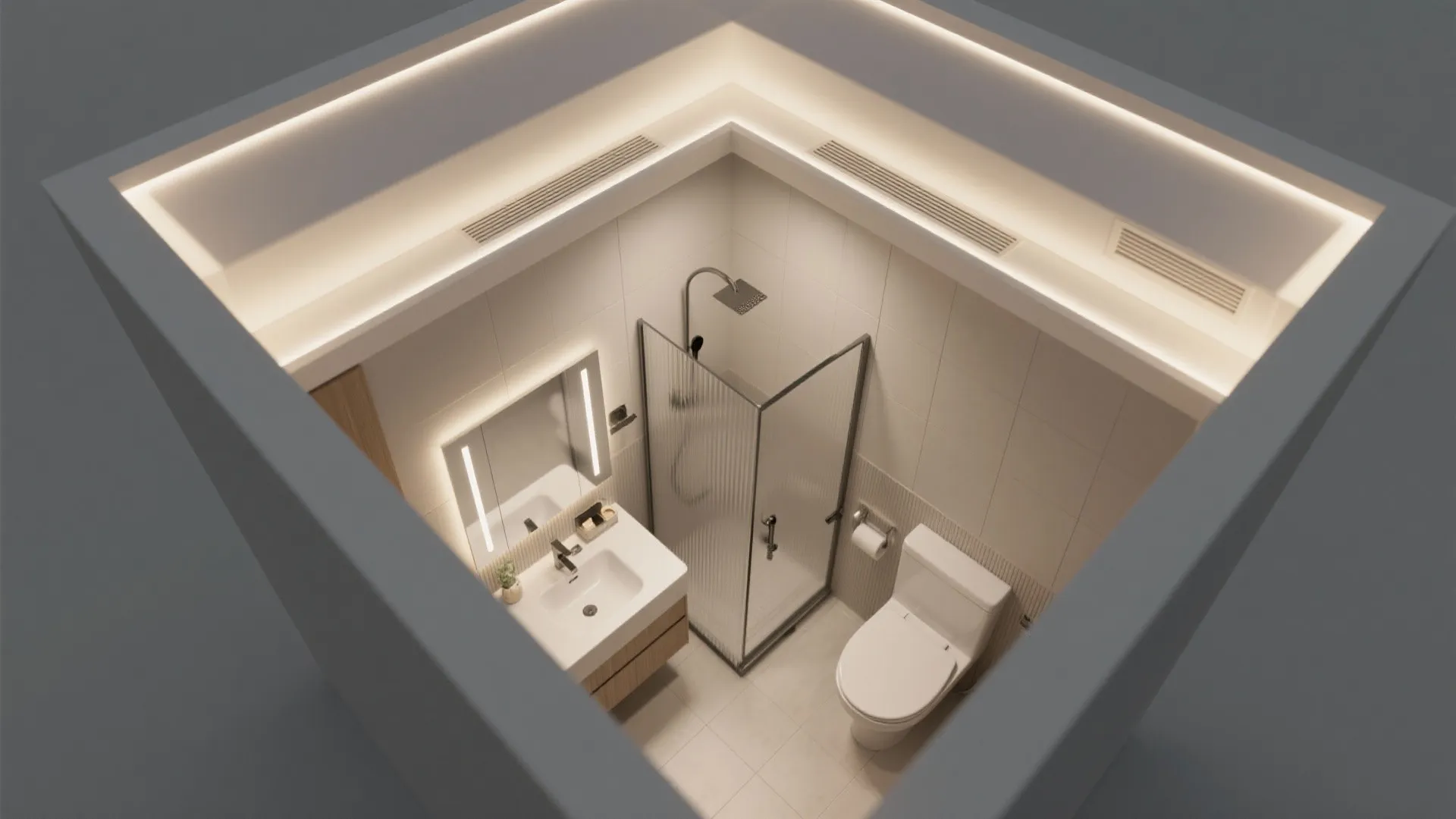 Compact Vaulted or Tray Ceiling to Add Height