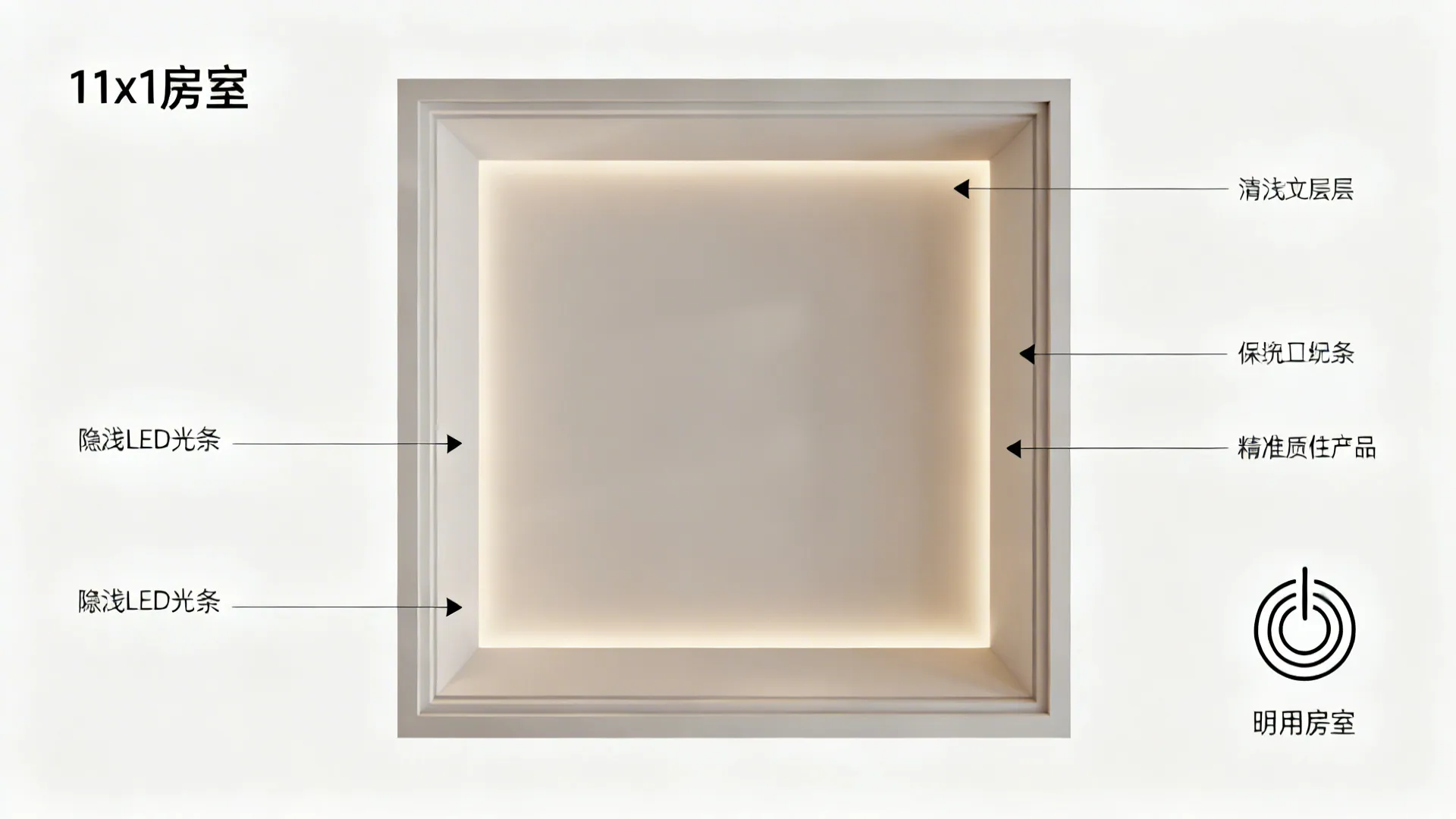 Minimal Tray Ceiling with Concealed Lighting