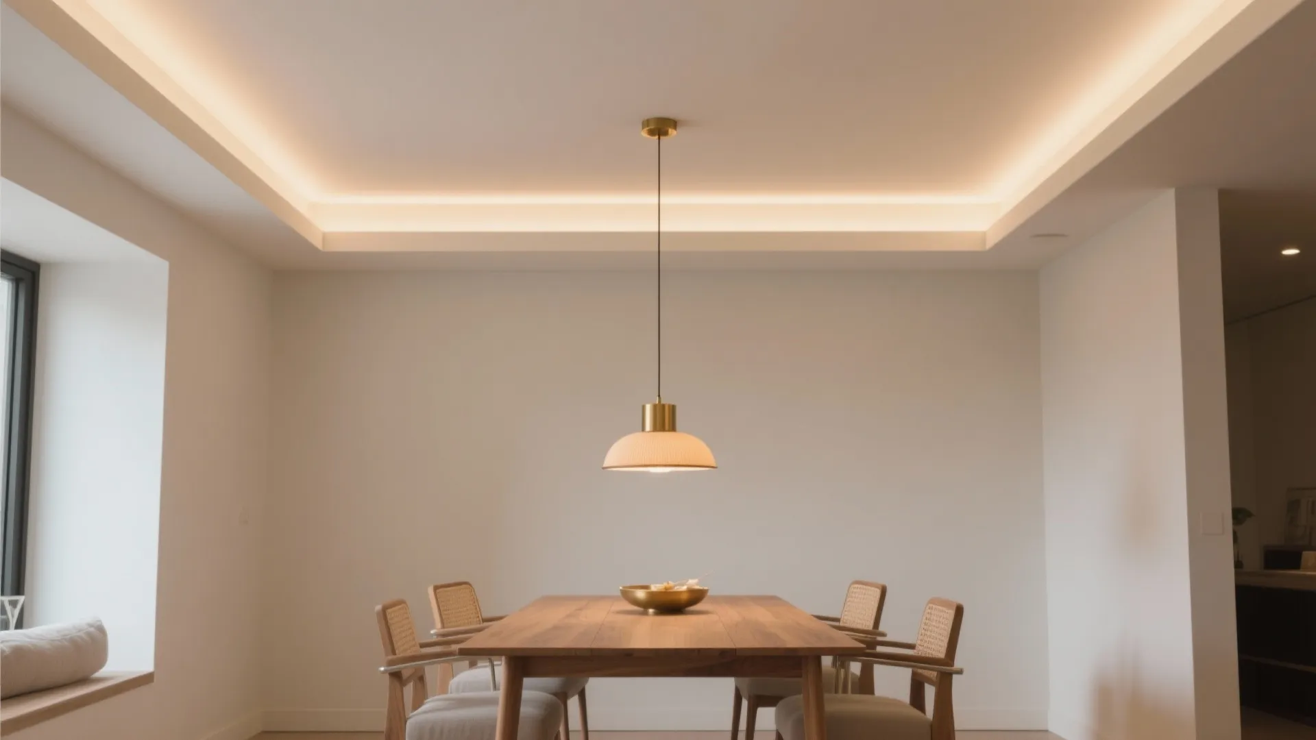 Modern Tray Ceilings with Cove Lighting
