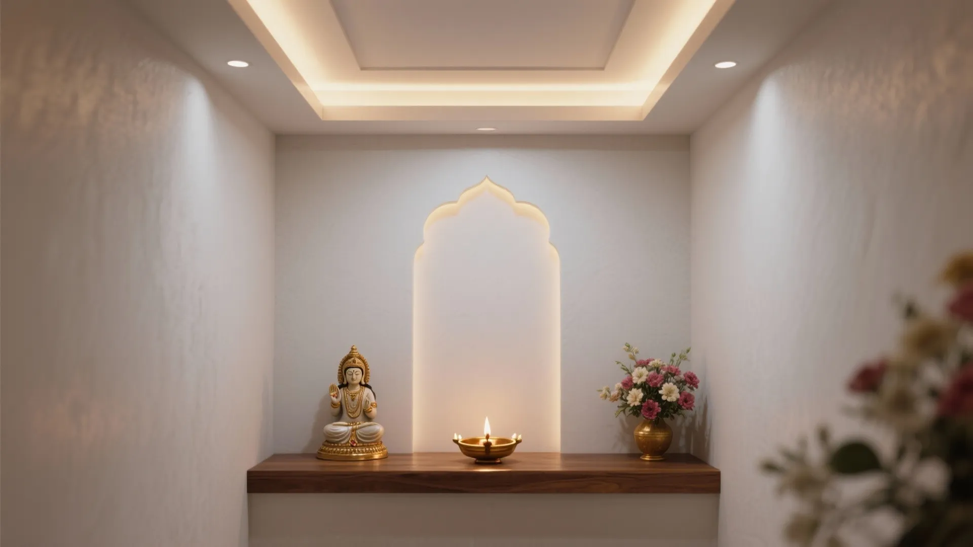 Minimal POP Tray Ceiling with Warm Cove Lighting