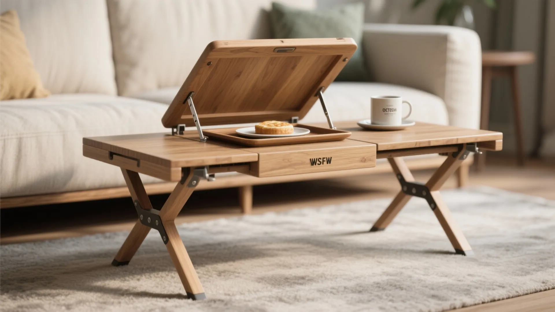 5. Convertible Tray Top with Folding Legs