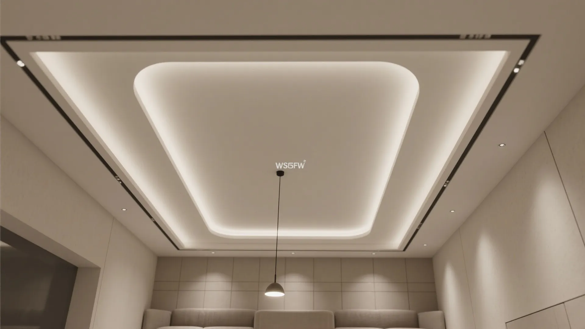 Sleek Tray Ceiling with Slim Border