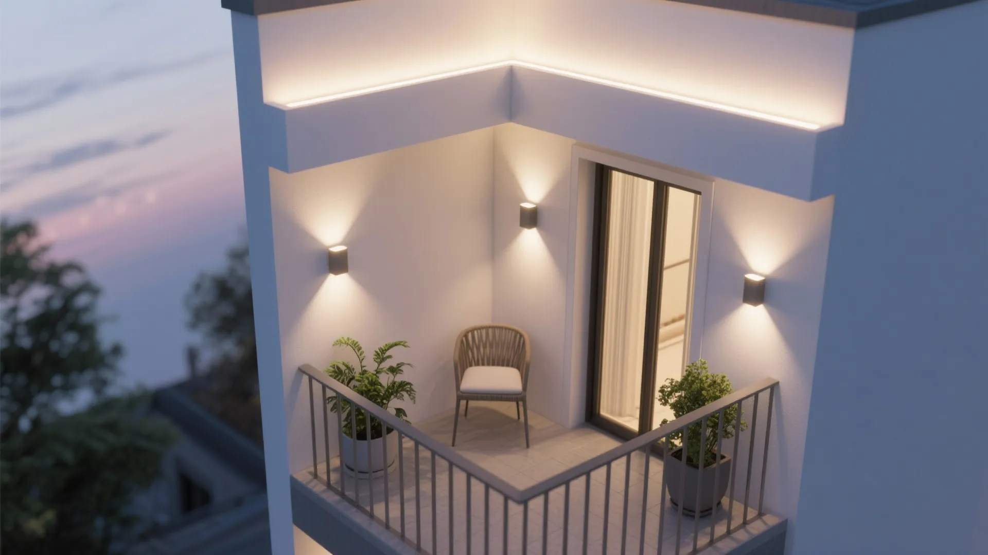 3) Low-Profile Tray Ceiling with Layered Lighting